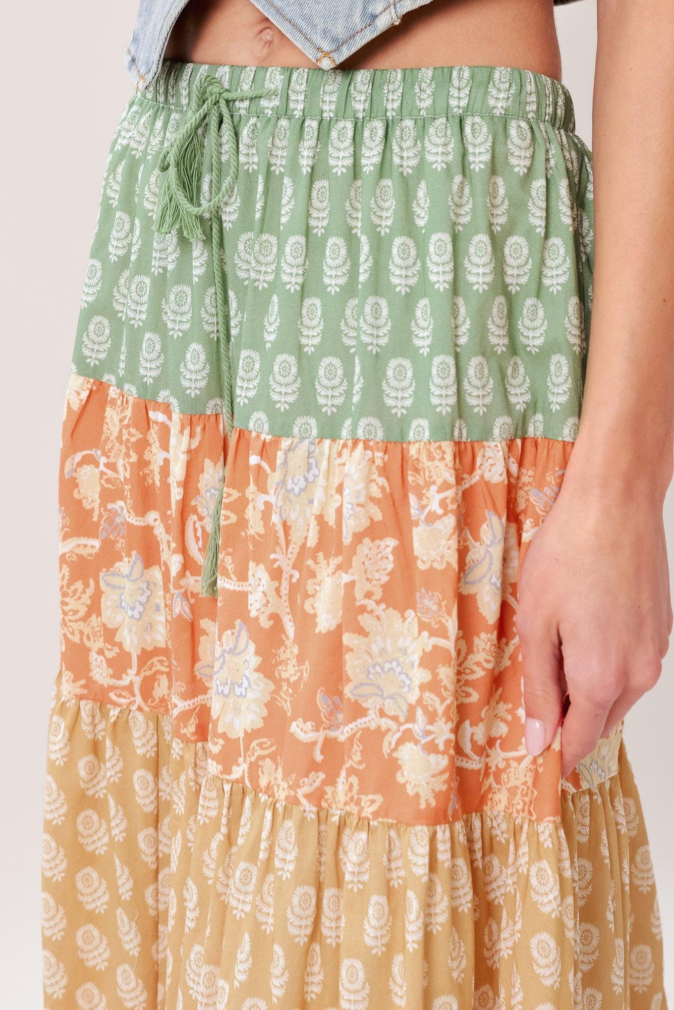 TERRA FLOW MIDI PRAIRIE SKIRT