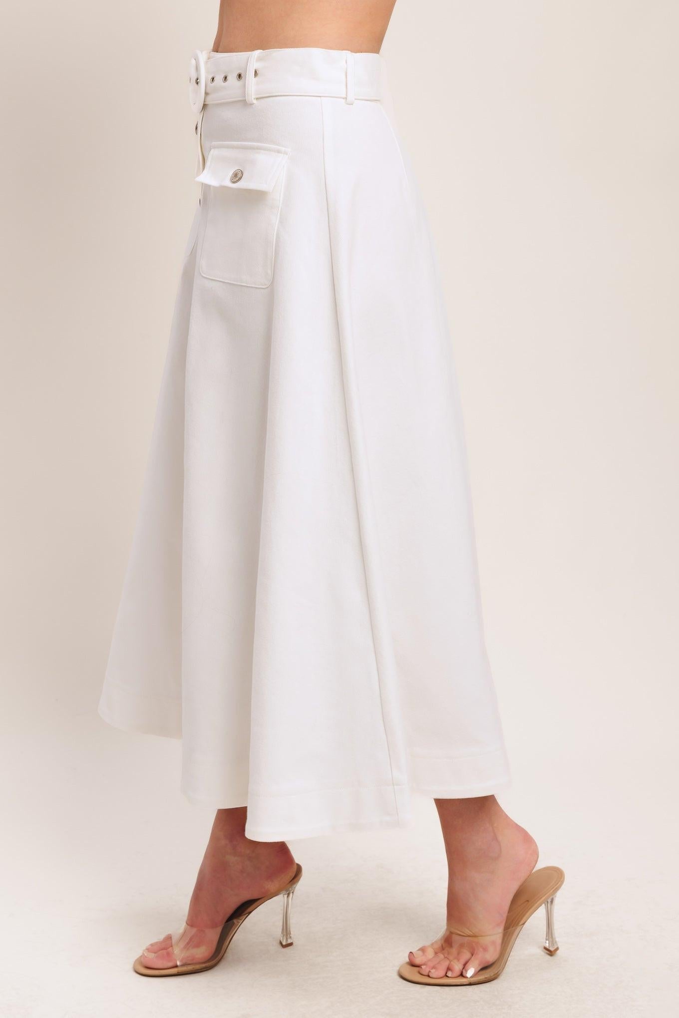 EASY WEAR WESTERN WOVEN MIDI SKIRT
