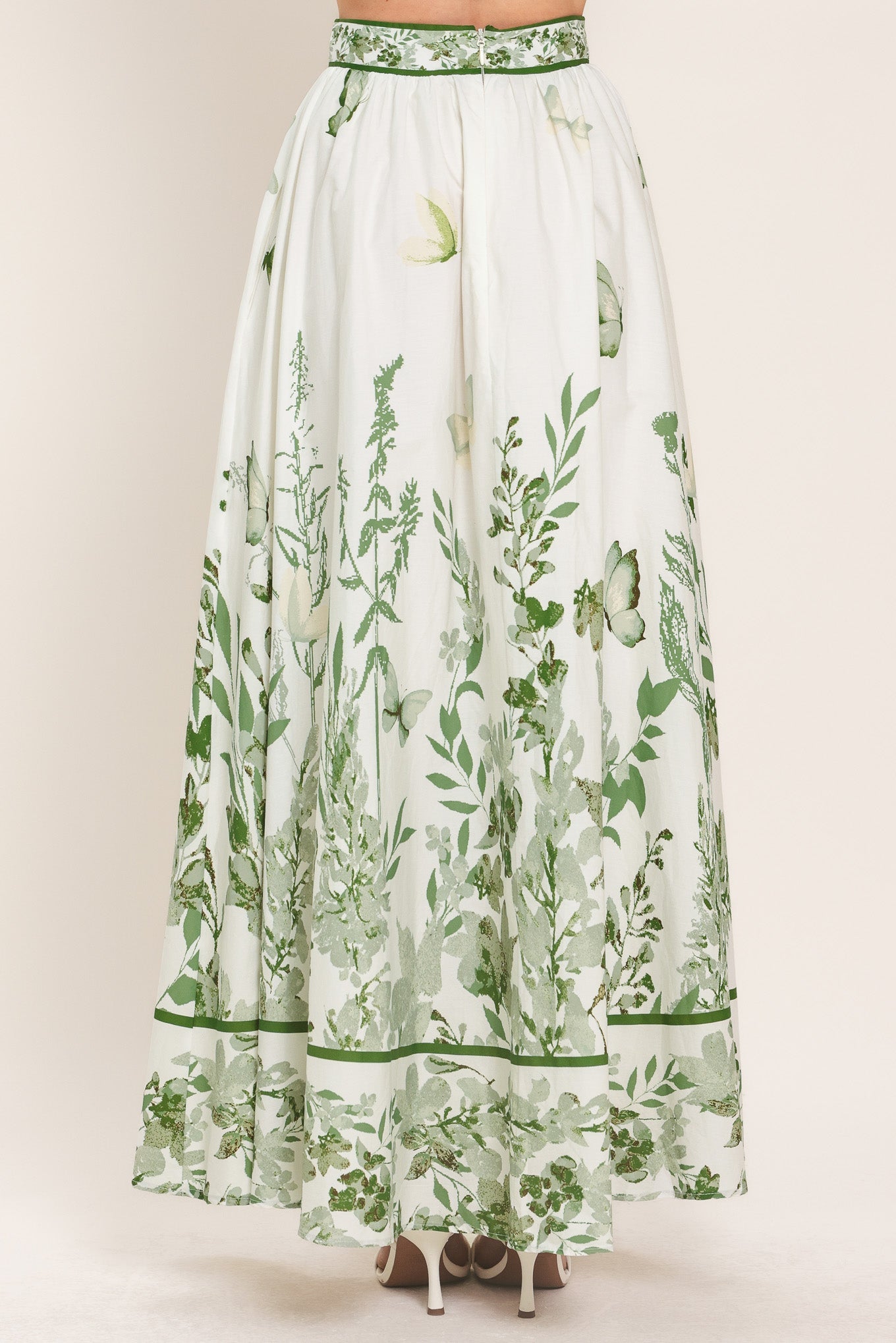 GREENHOUSE ROMANCE WOVEN MAXI SKIRT