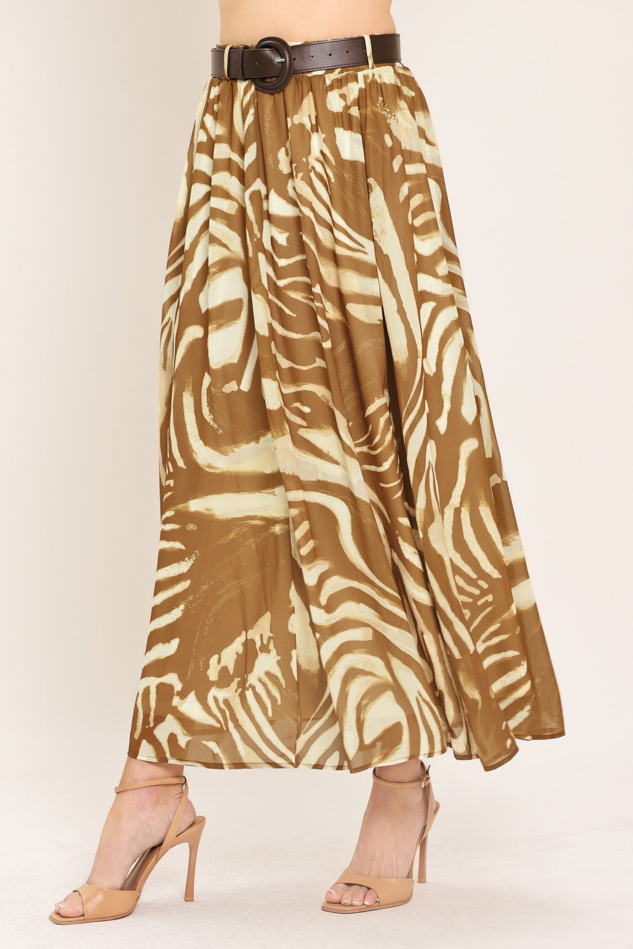 SAVANNAH BREEZE WOVEN MIDI SKIRT