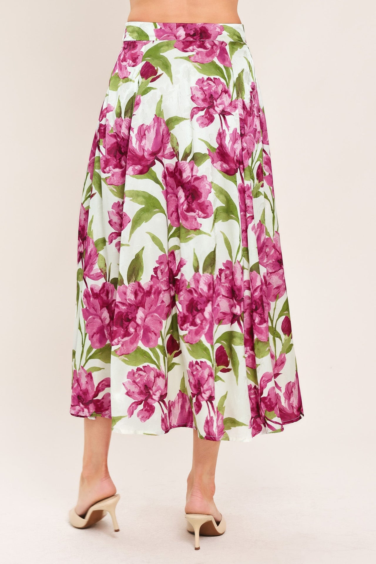 ROMANTIC ROSE WOVEN CIRCLE SKIRT