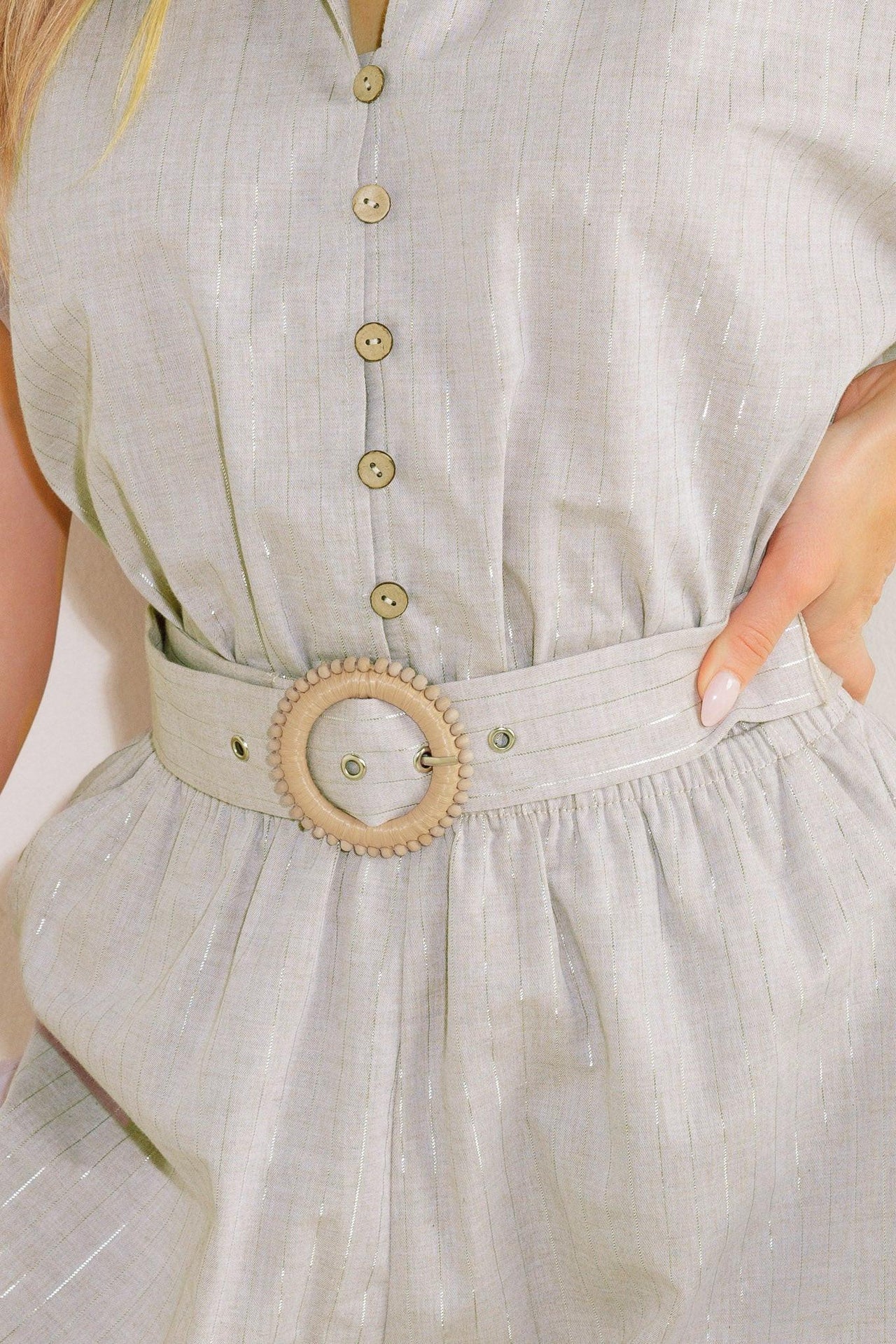 CALM REFLECTIONS WOVEN ROMPER