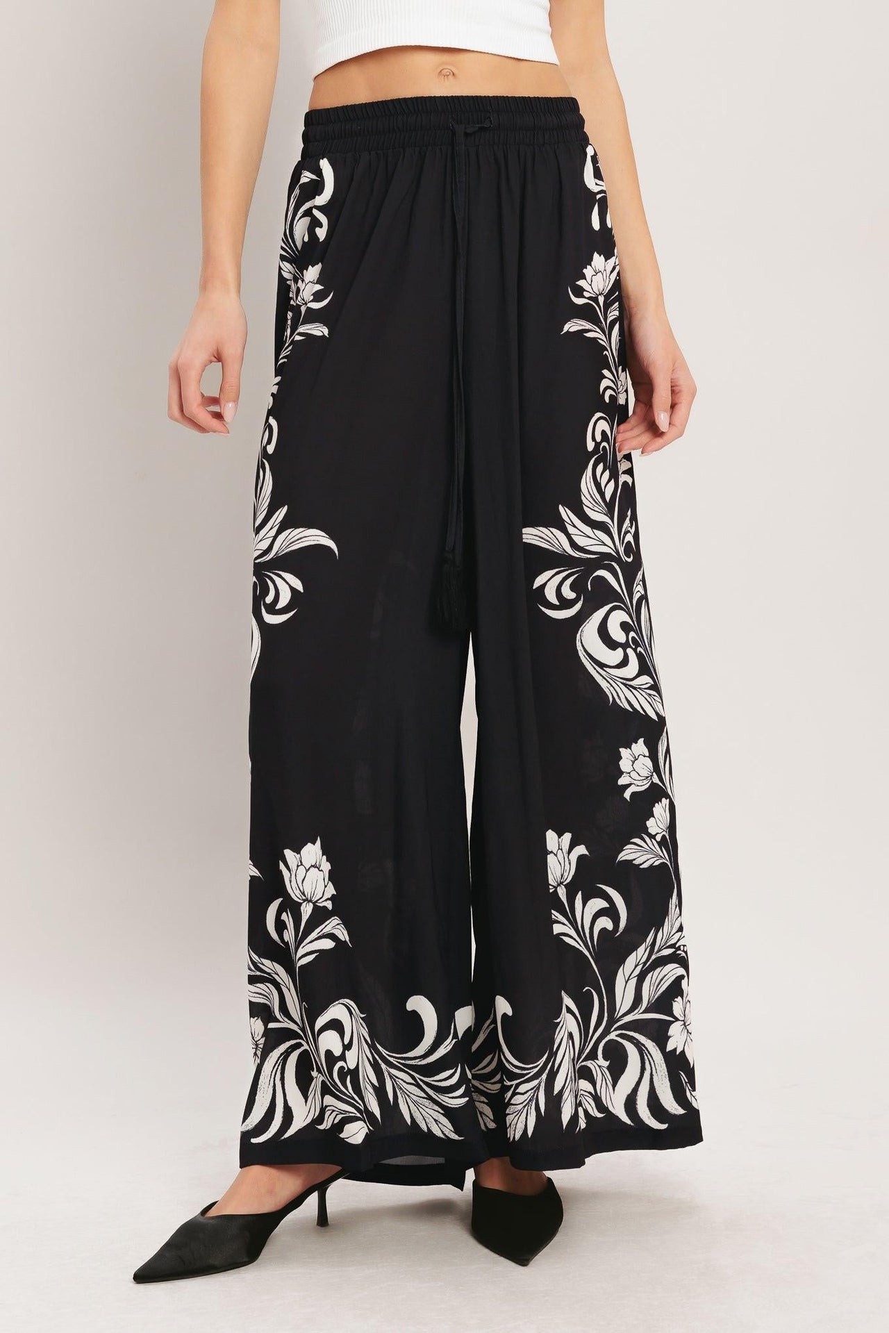 BLACK RIVIERA WOVEN PANTS
