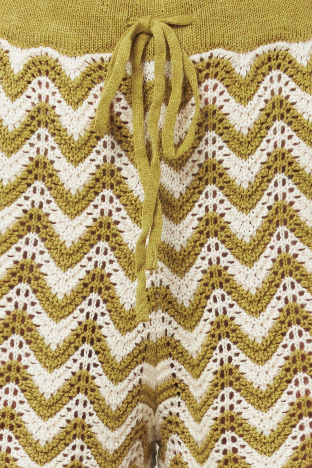 SUNSET STITCH CROCHET KNIT SHORTS