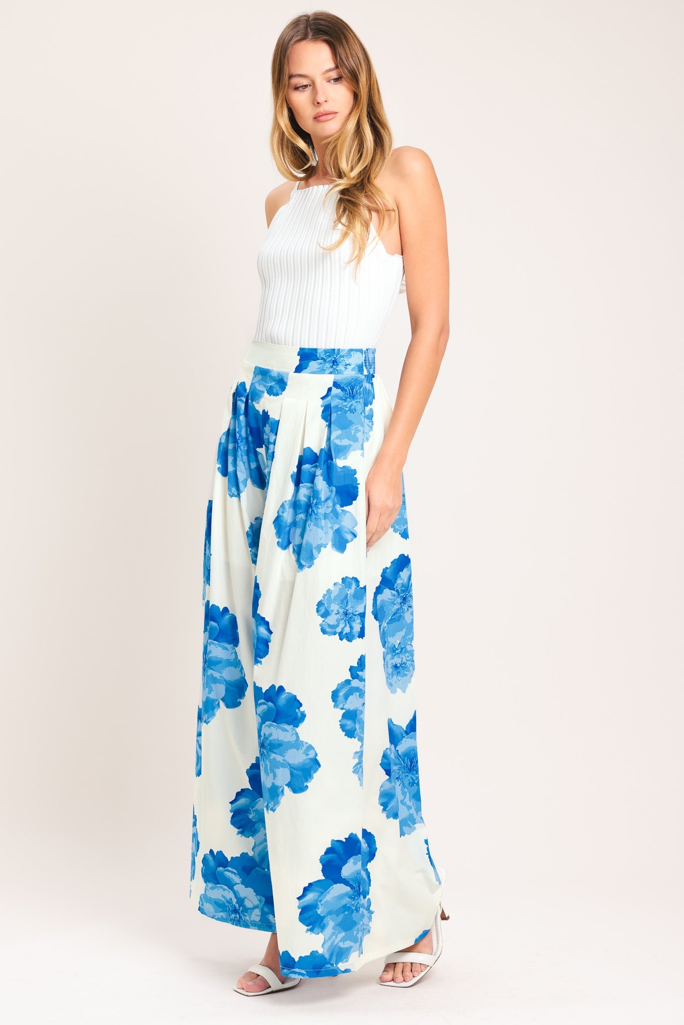TROPIC BLUE WOVEN PANTS