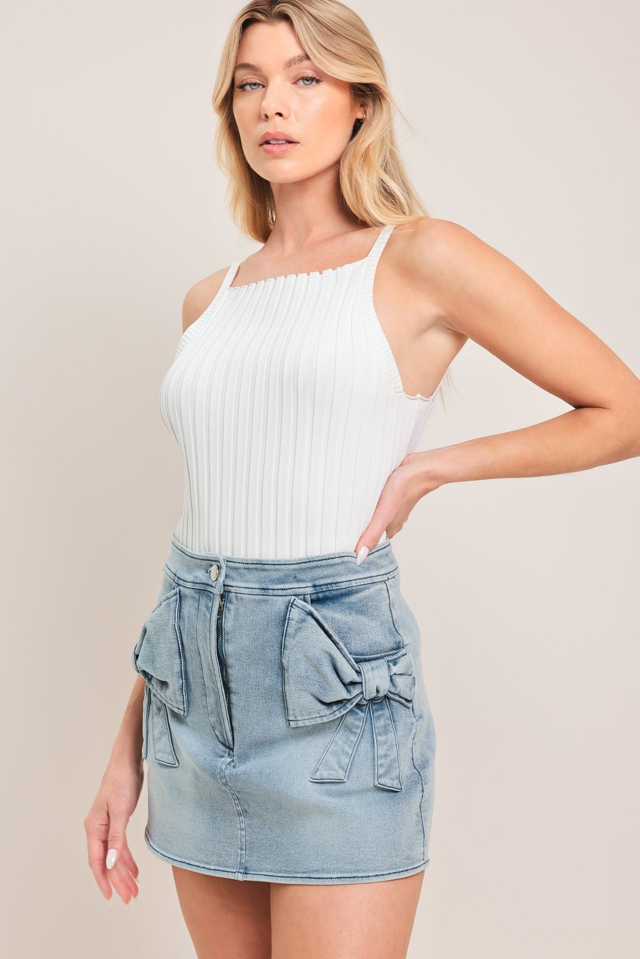 CUTE MOMENT DENIM SKORT