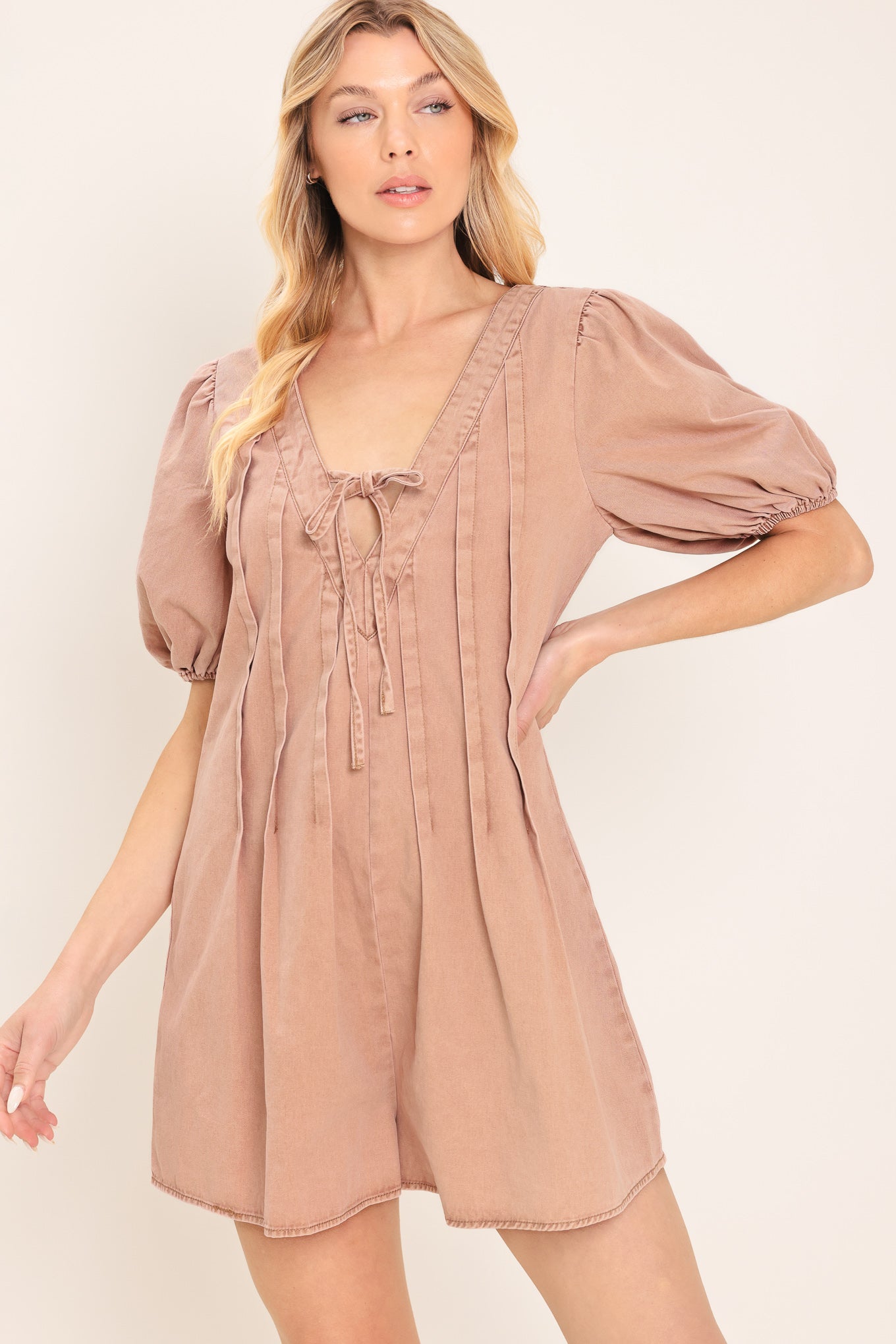 ENGLISH COUNTRYSIDE WOVEN ROMPER