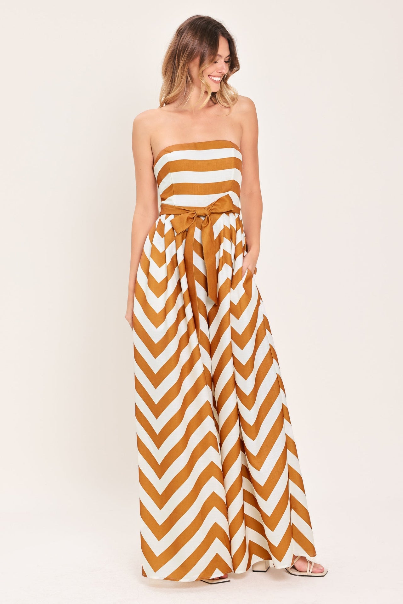 CINNAMON COAST WOVEN JUMPSUIT