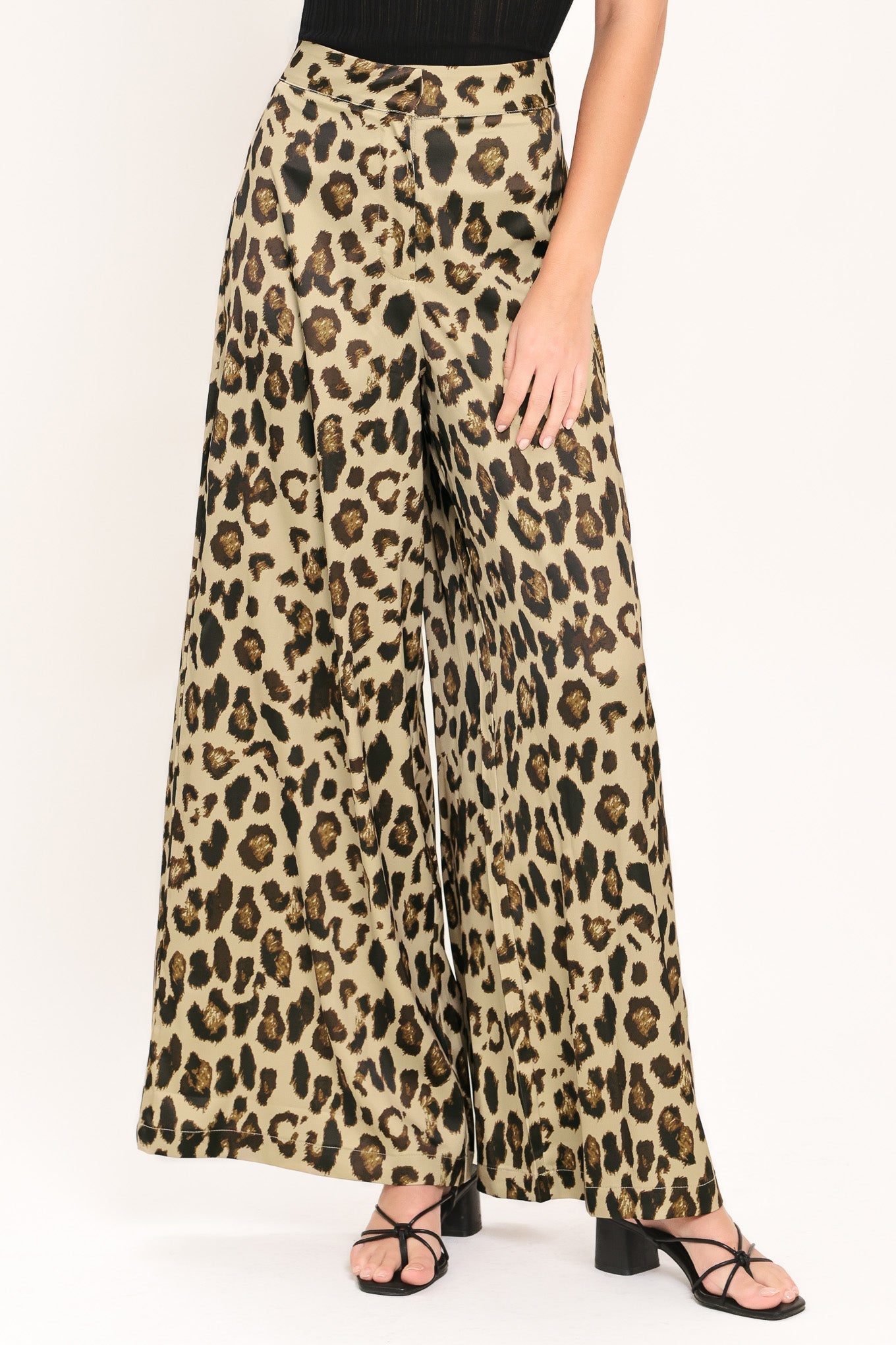 JUNGLE GLAM WOVEN WIDE LEG PANTS