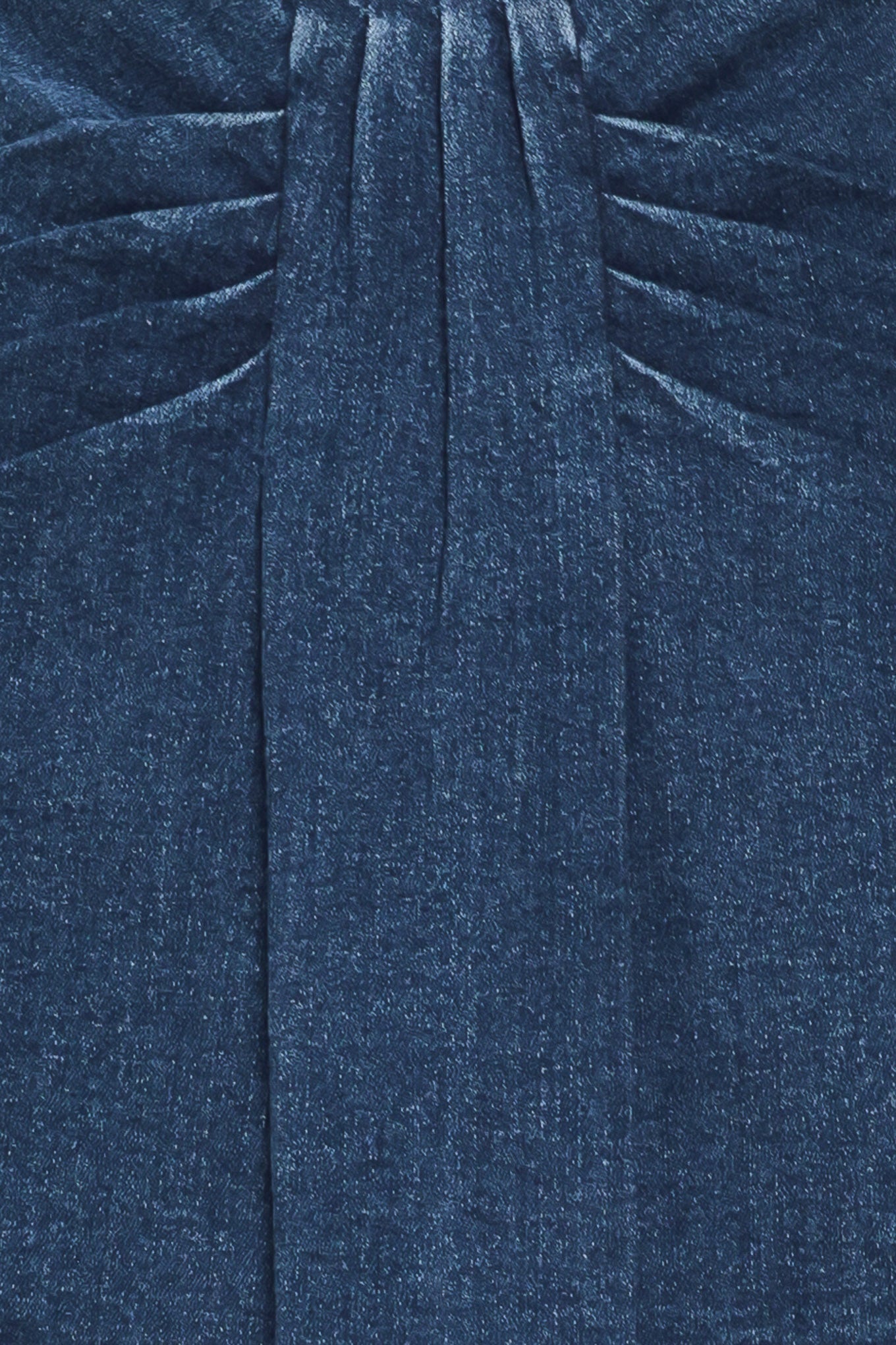 INDIGO RUCHING DENIM SKORT