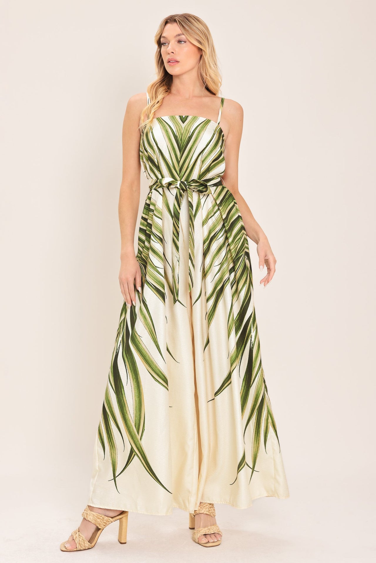RESORT CANVAS WOVEN JUMPSUIT