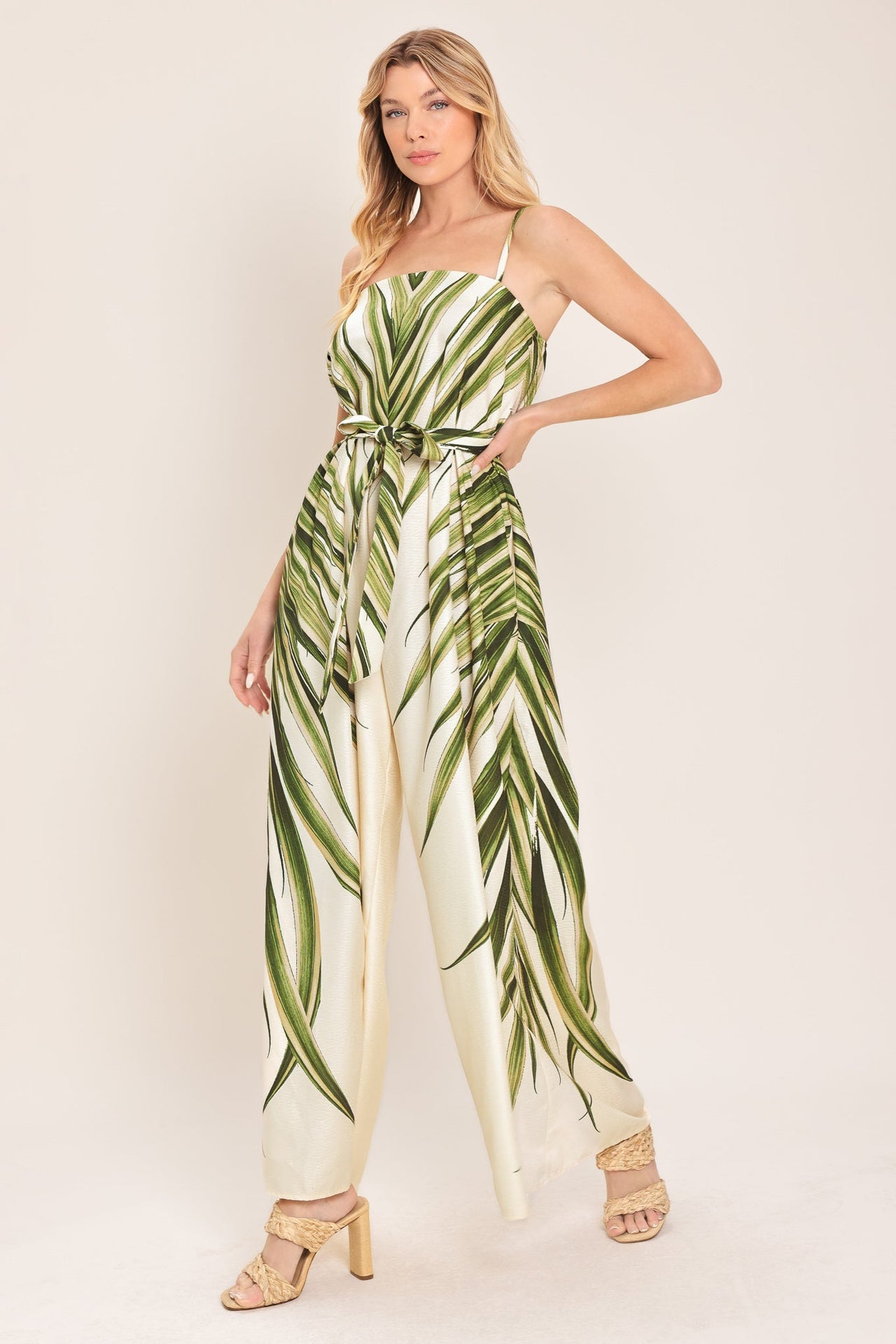 RESORT CANVAS WOVEN JUMPSUIT