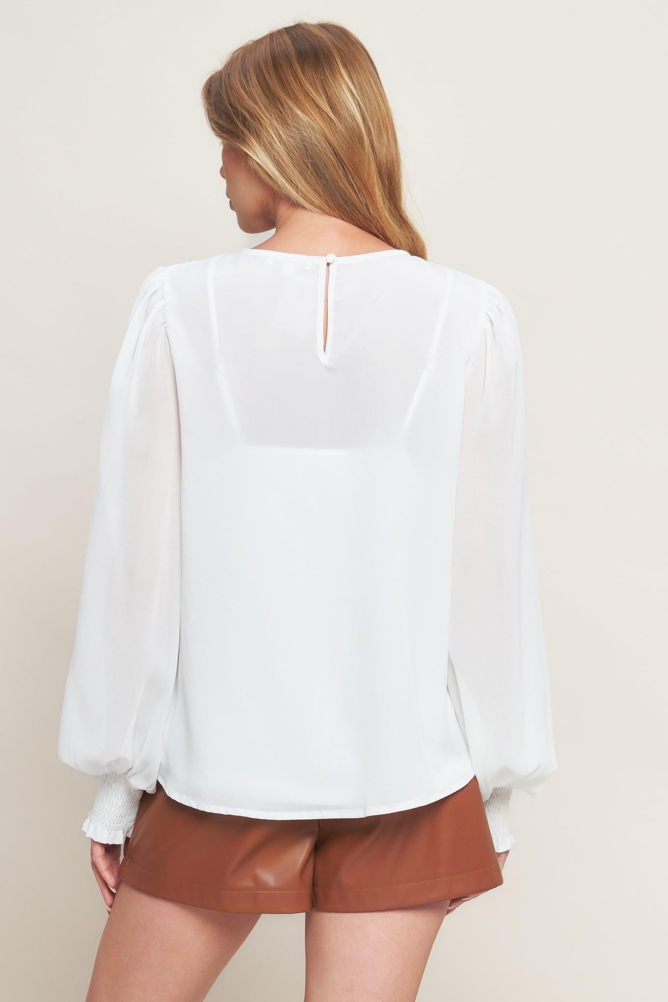 WEEKEND WANDERER WOVEN TOP
