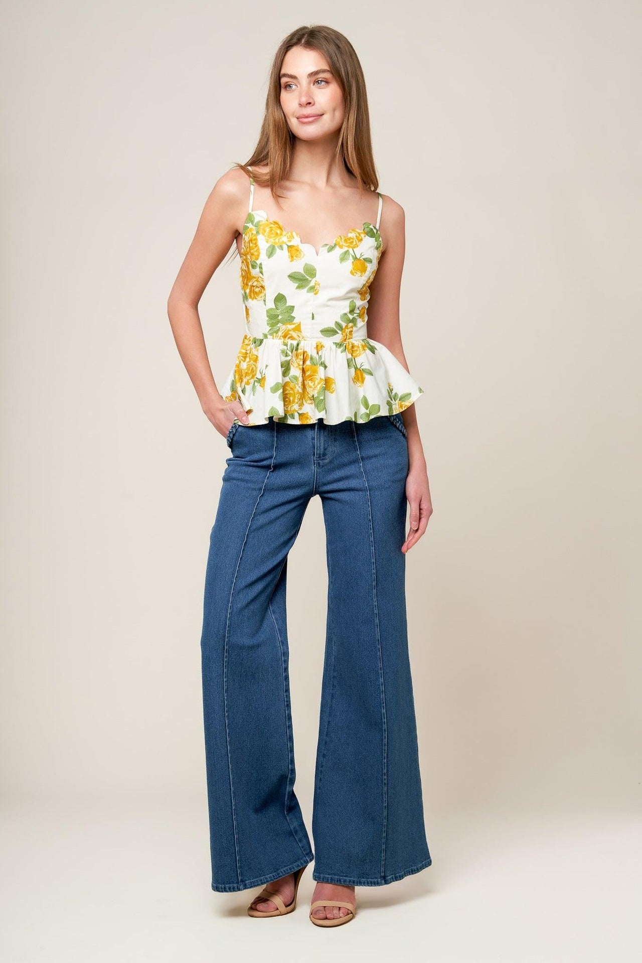 EVERY SUNDAY CREAM WOVEN TOP