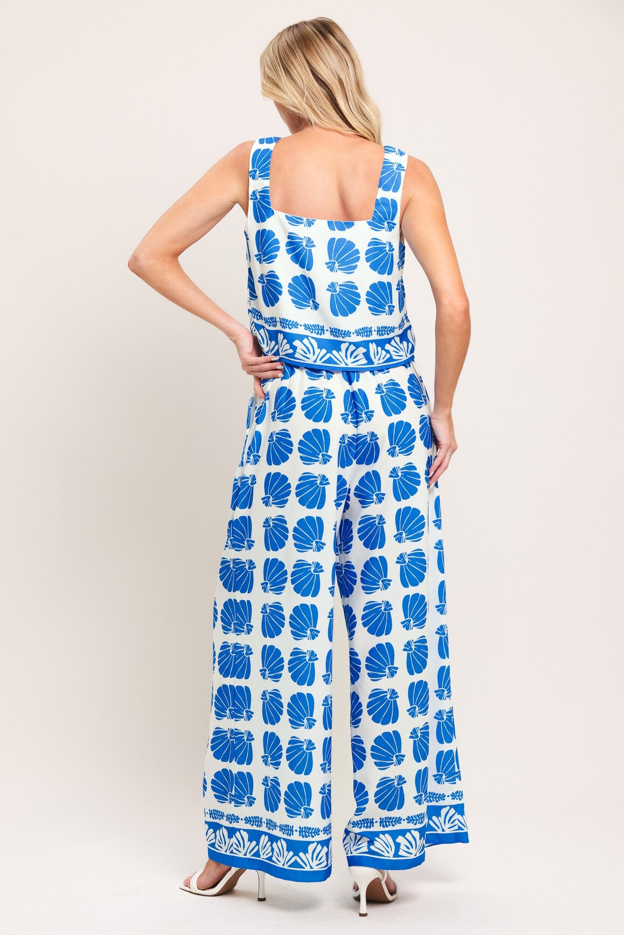 ISLAND SHELL WOVEN TOP AND PANT SET