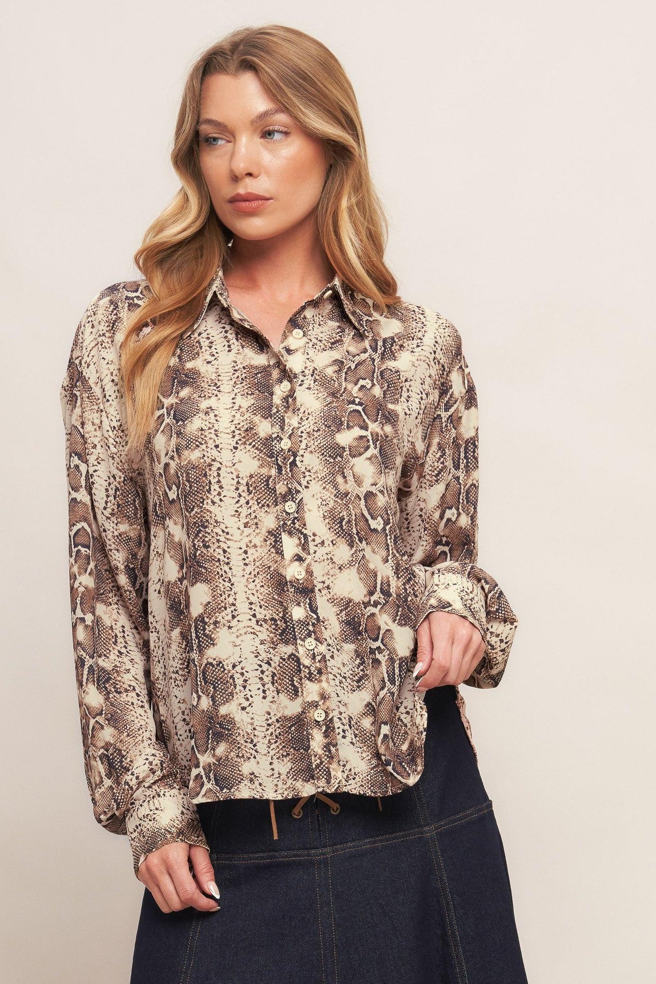 URBAN GODDESS WOVEN TOP