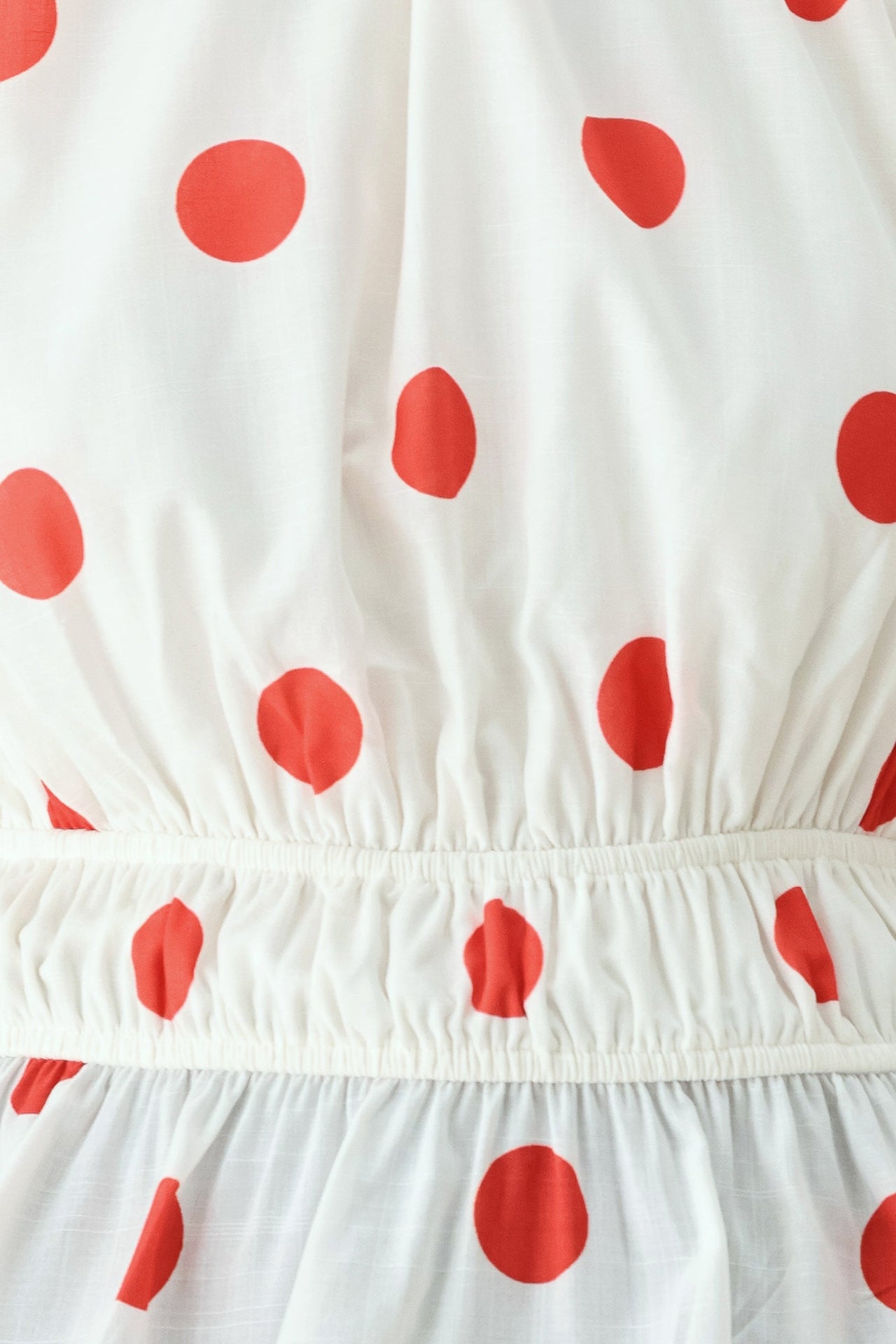 CHERRY KISS POLKA DOT WOVEN TOP