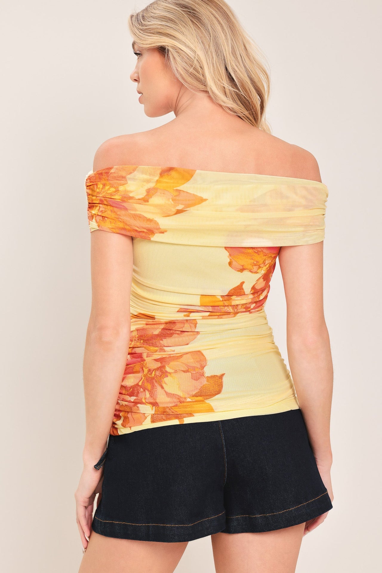 GOLDEN HOUR POWER MESH TOP