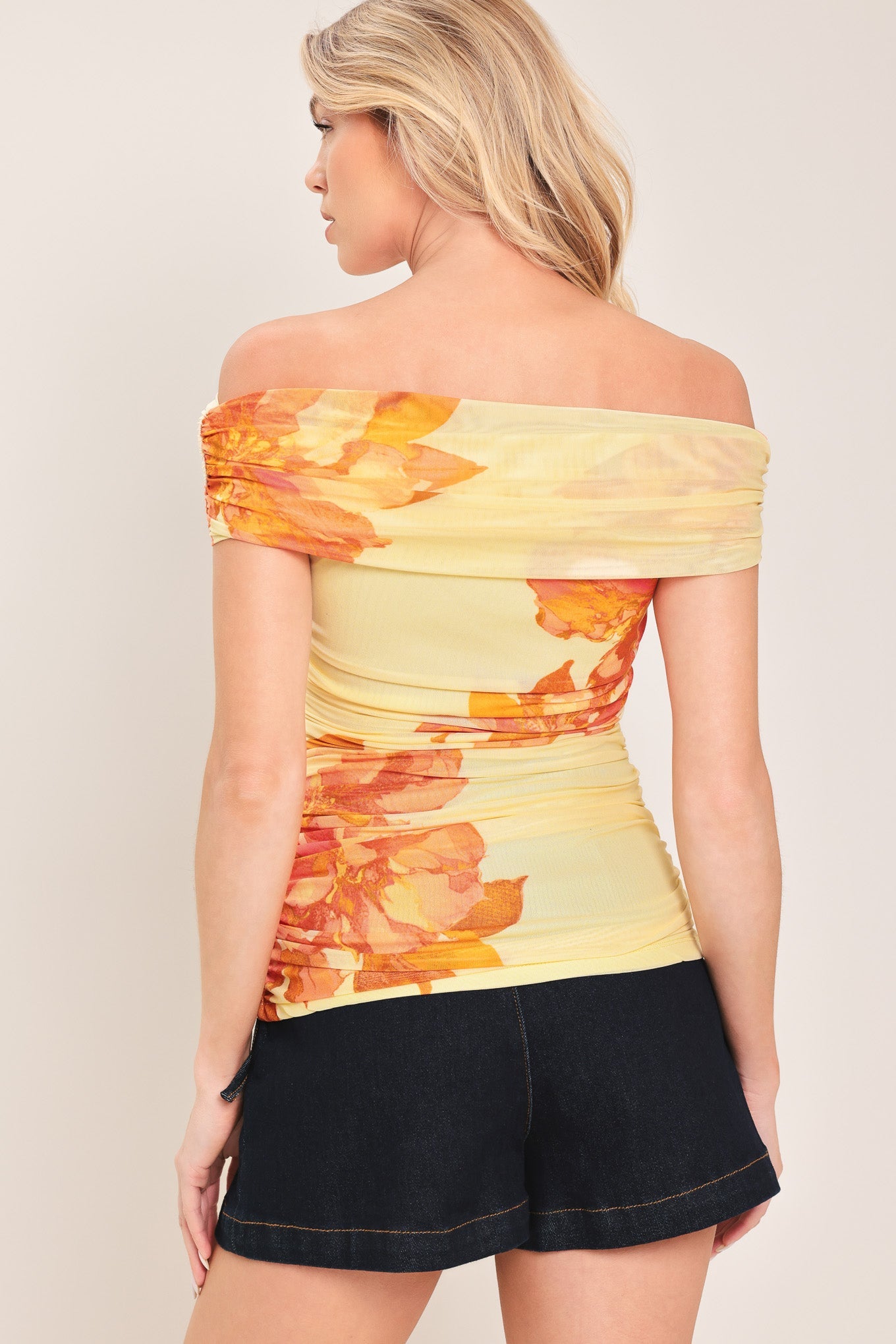 GOLDEN HOUR POWER MESH TOP