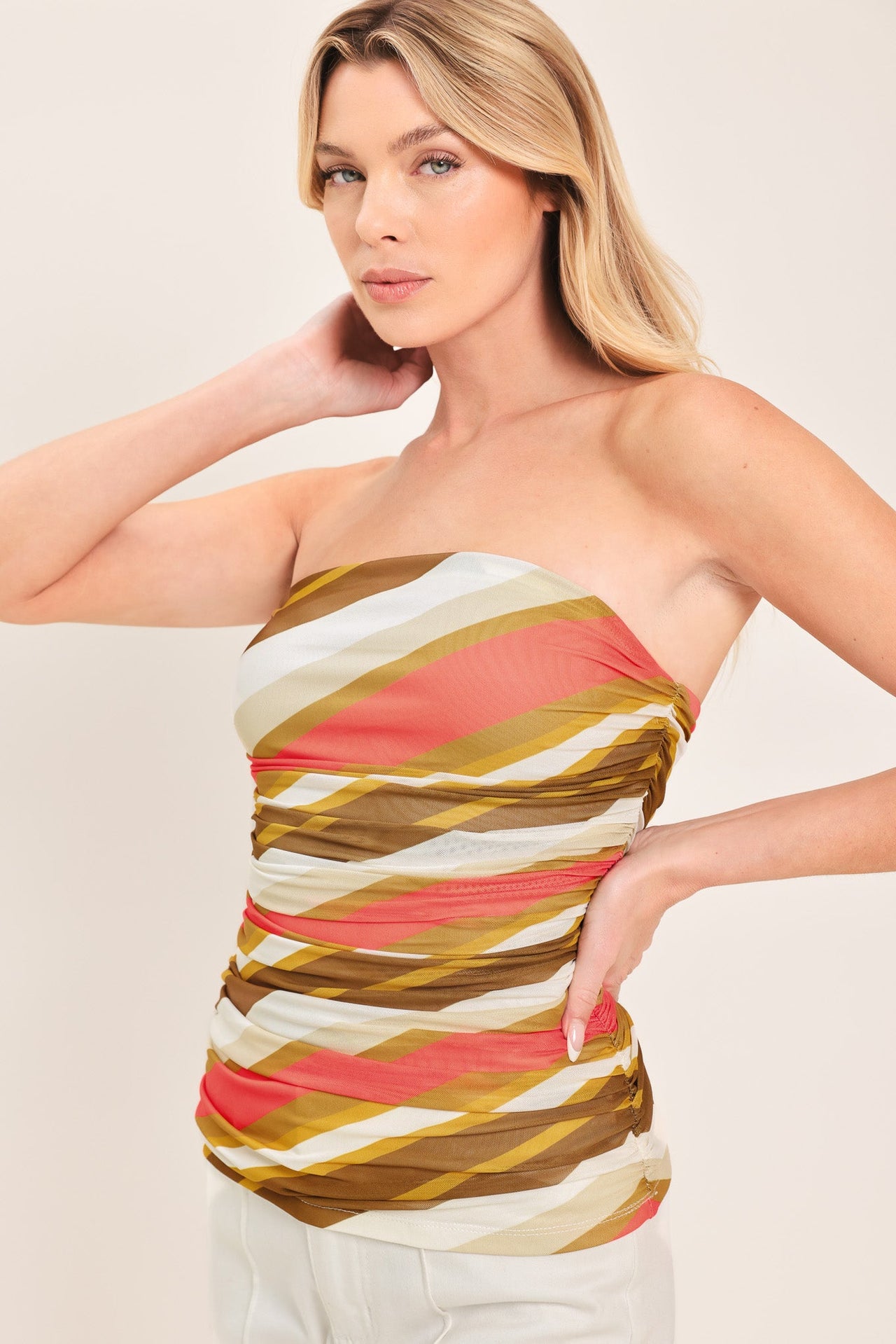 SUNKISSED MOOD POWER MESH TUBE TOP