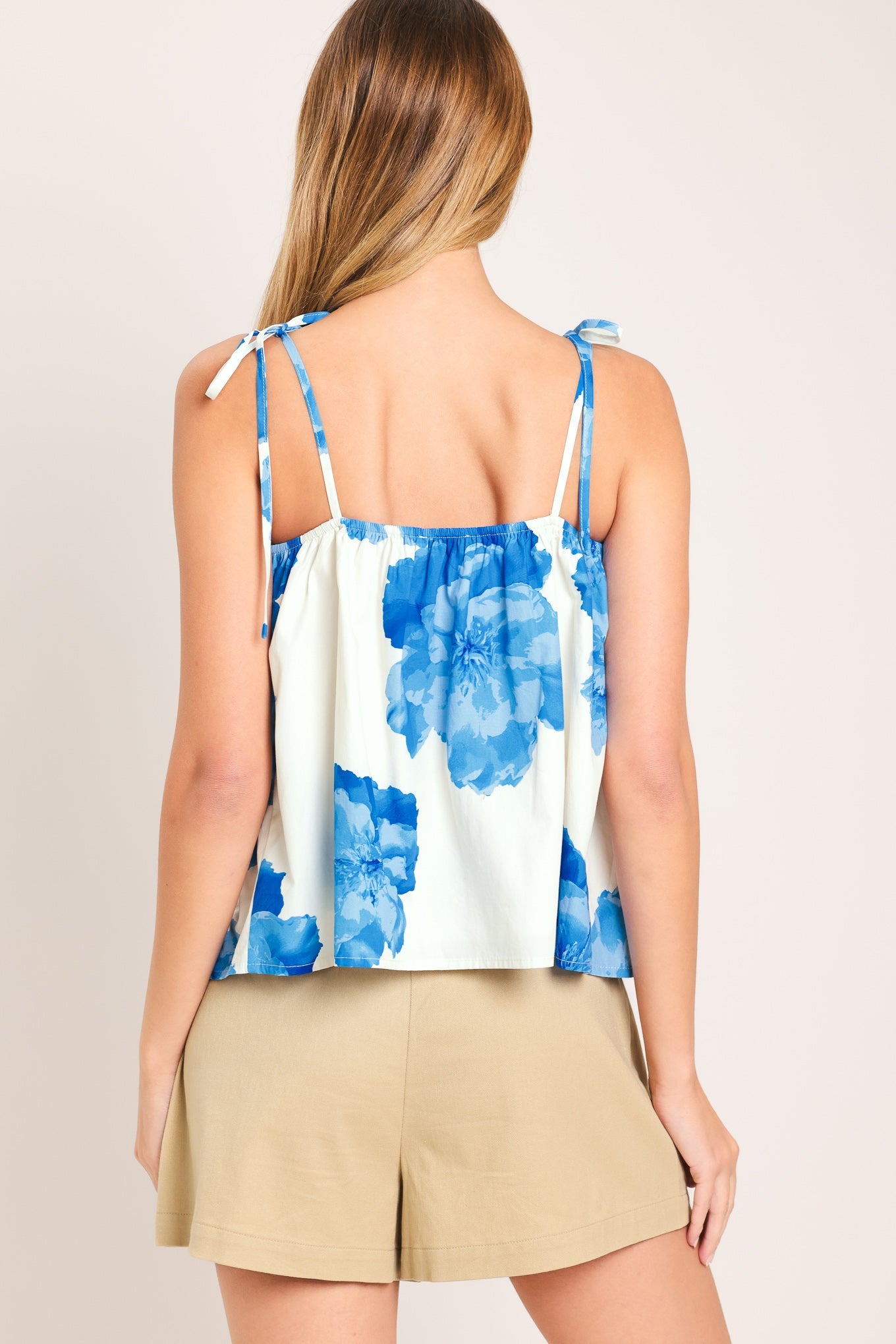 TROPIC BLUE WOVEN TOP