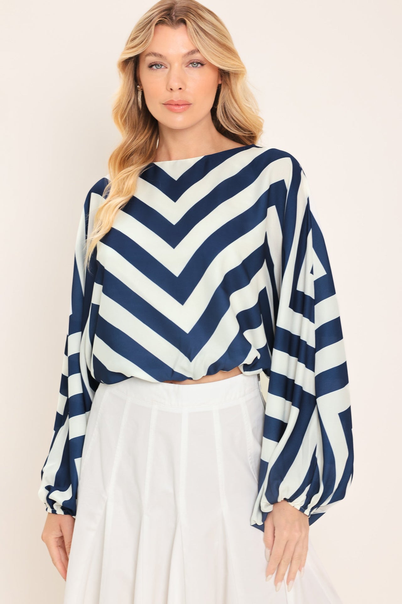 ST. TROPEZ STRIPE WOVEN TOP