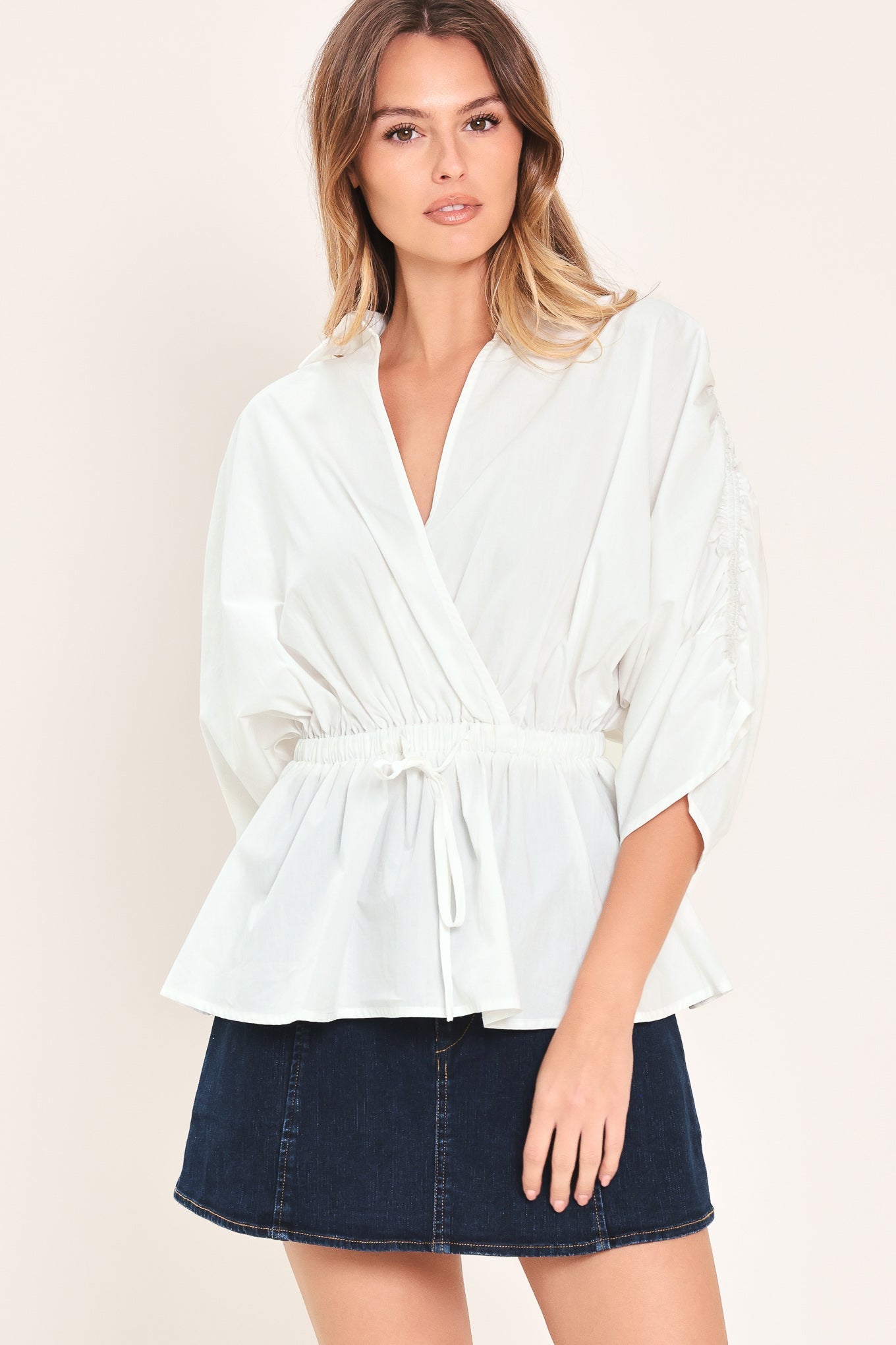 SEASIDE BREEZE WOVEN TOP