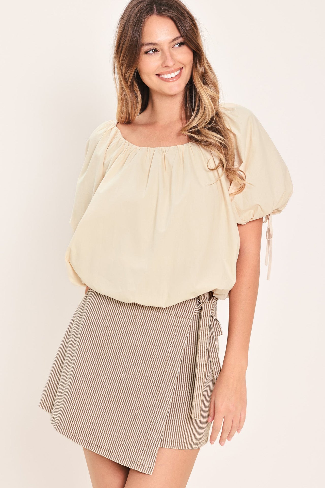 NATURAL CHARM WOVEN TOP