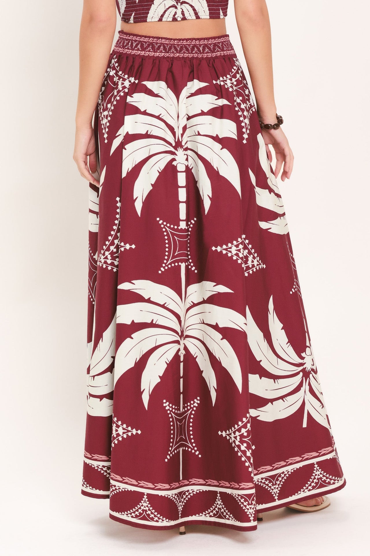 PARADISE CHARM WOVEN TOP AND SKIRT SET