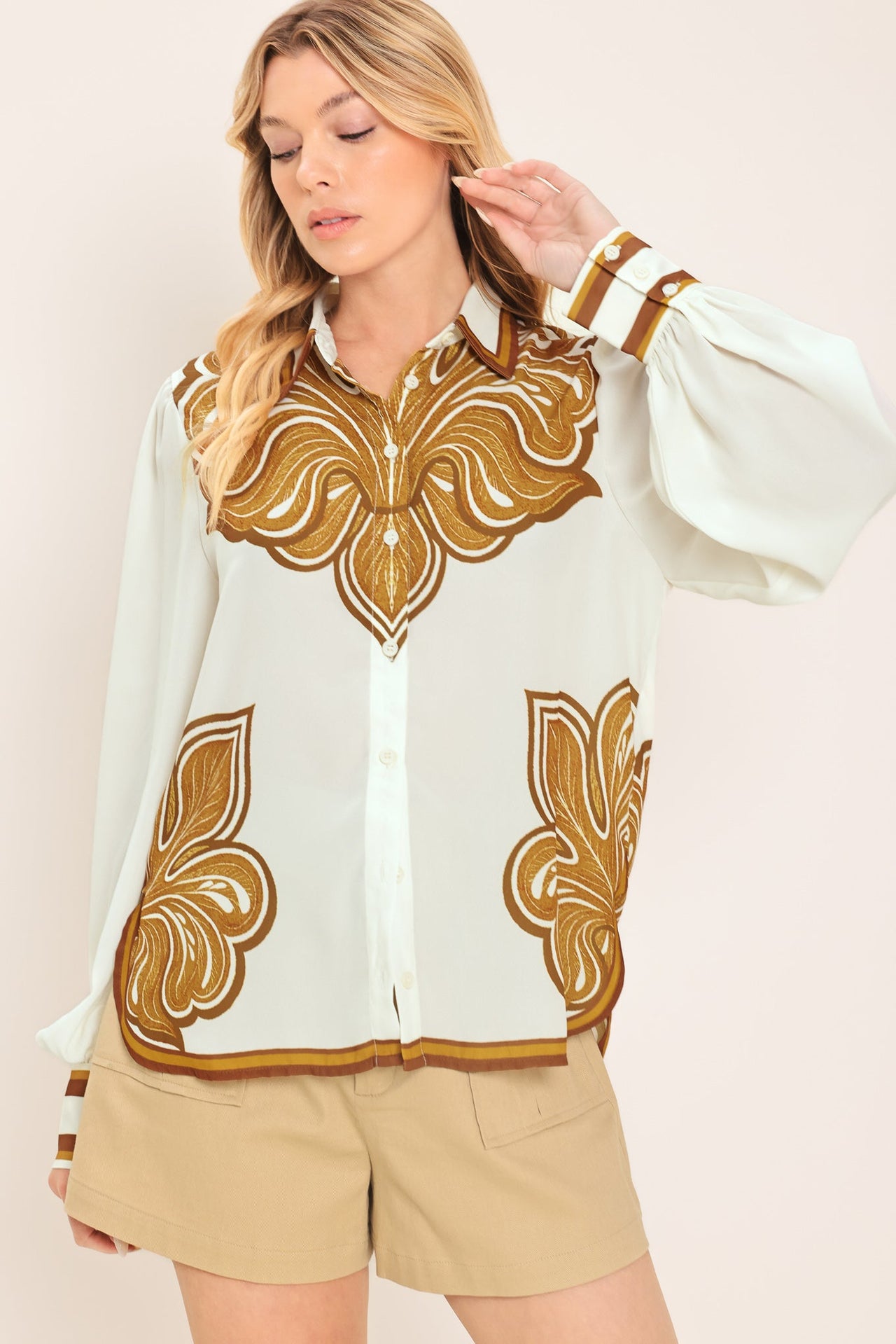 DESERT BLOOM WOVEN TOP