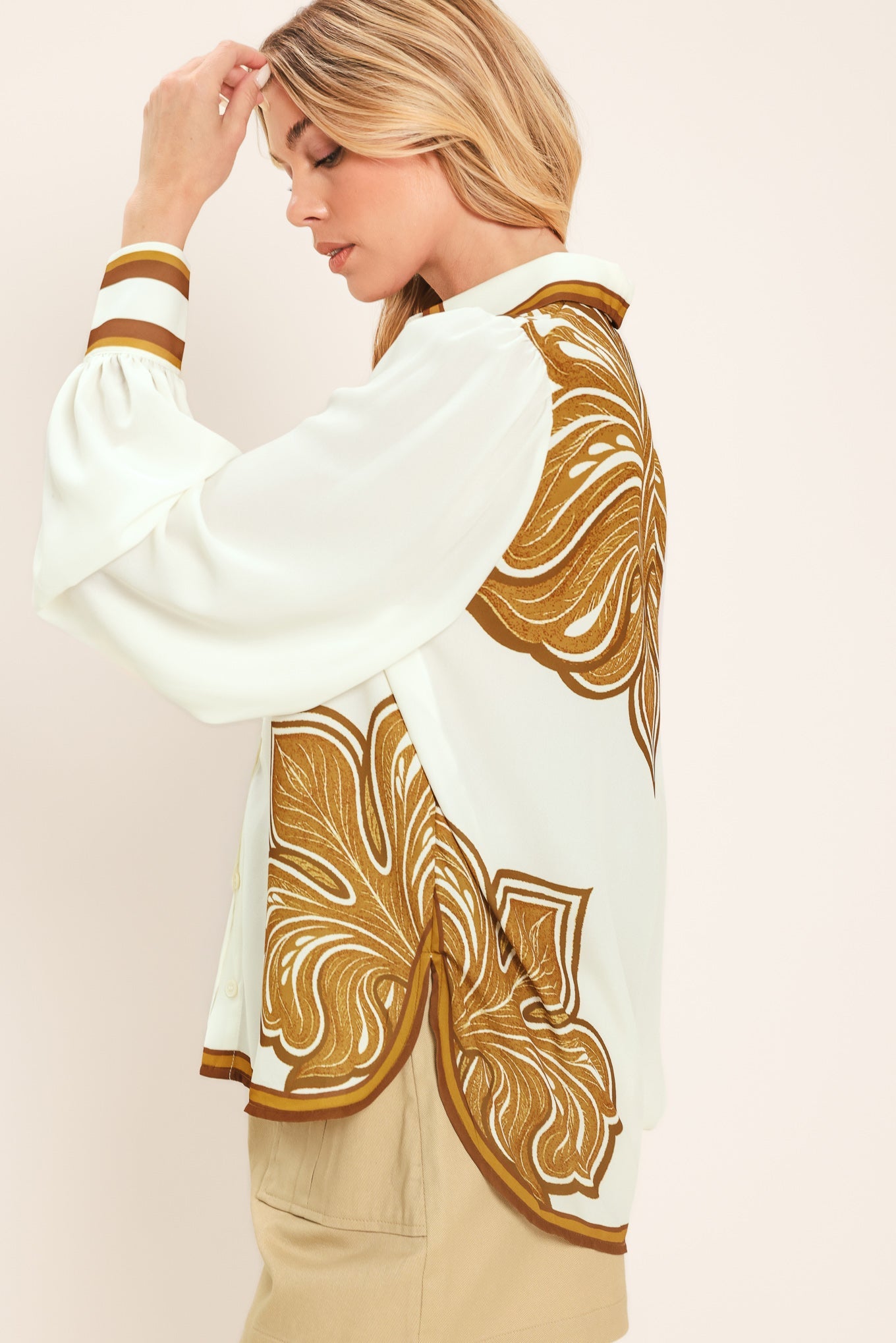 DESERT BLOOM WOVEN TOP