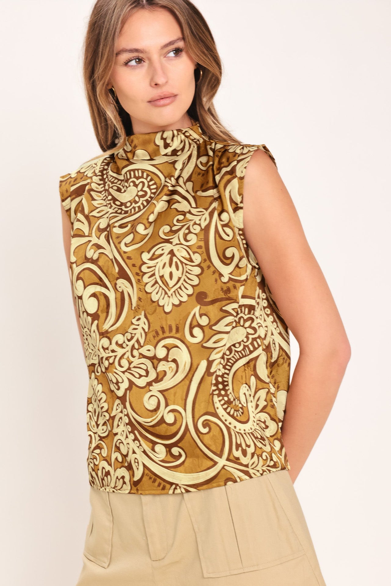 BOHEME PAISLEY WOVEN TOP