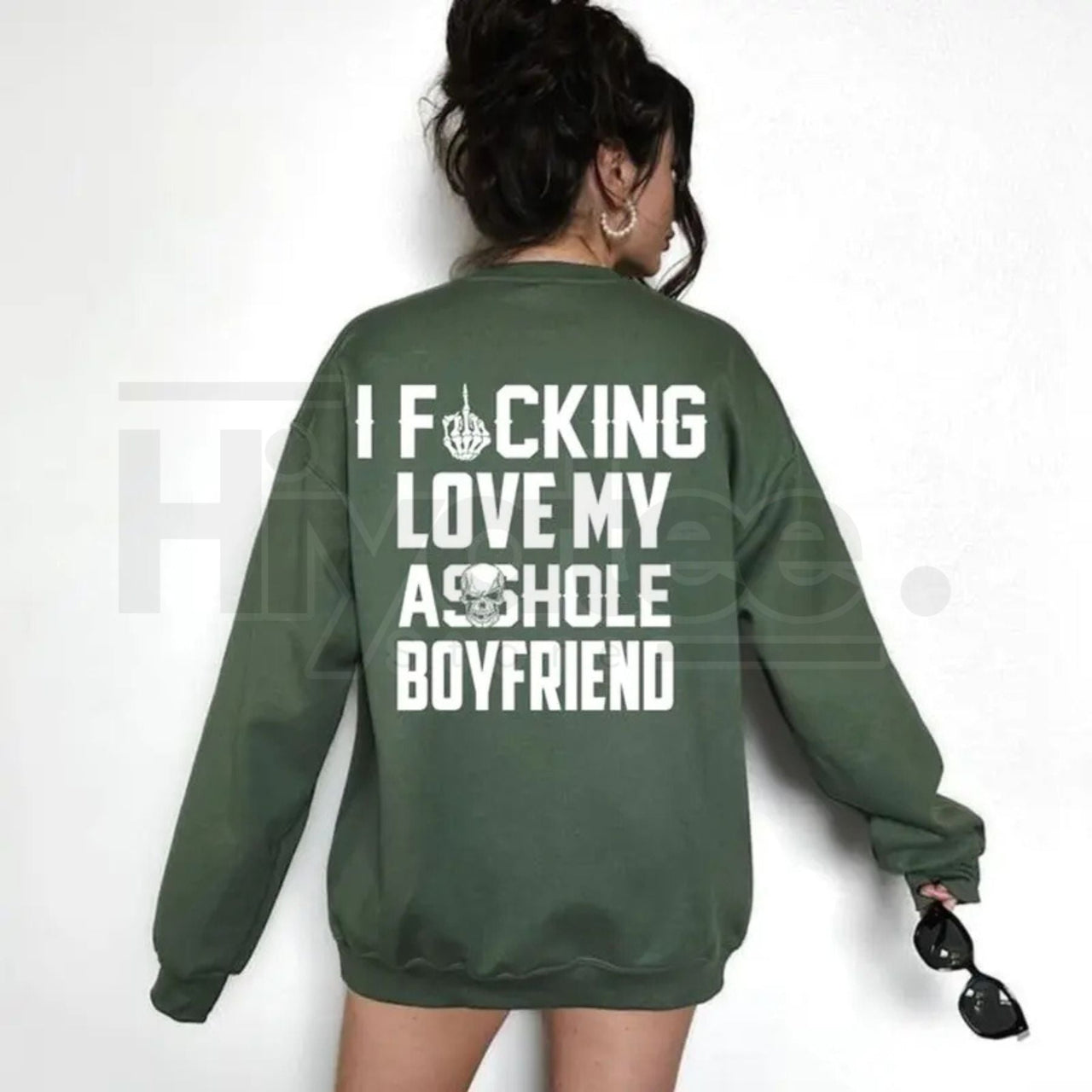 I Love My Boyfriend Shirt QTU: Cute Couple Slogan Tee, Valentine's Day or Anniversary Gift for Girlfriend, I Heart My BF Top