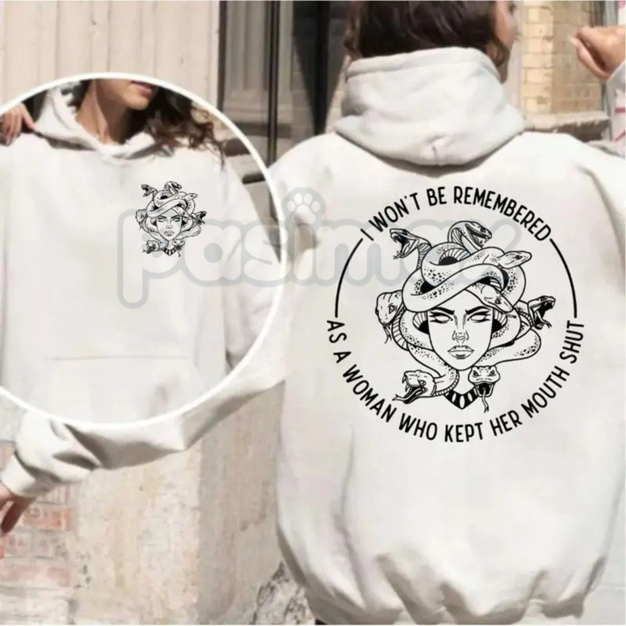 I Won’t Be Remembered As A Woman Who Kept Her Mouth Shut Shirt – Empowering Feminist 2-Sided Tee, Strong Woman Statement Streetwear
