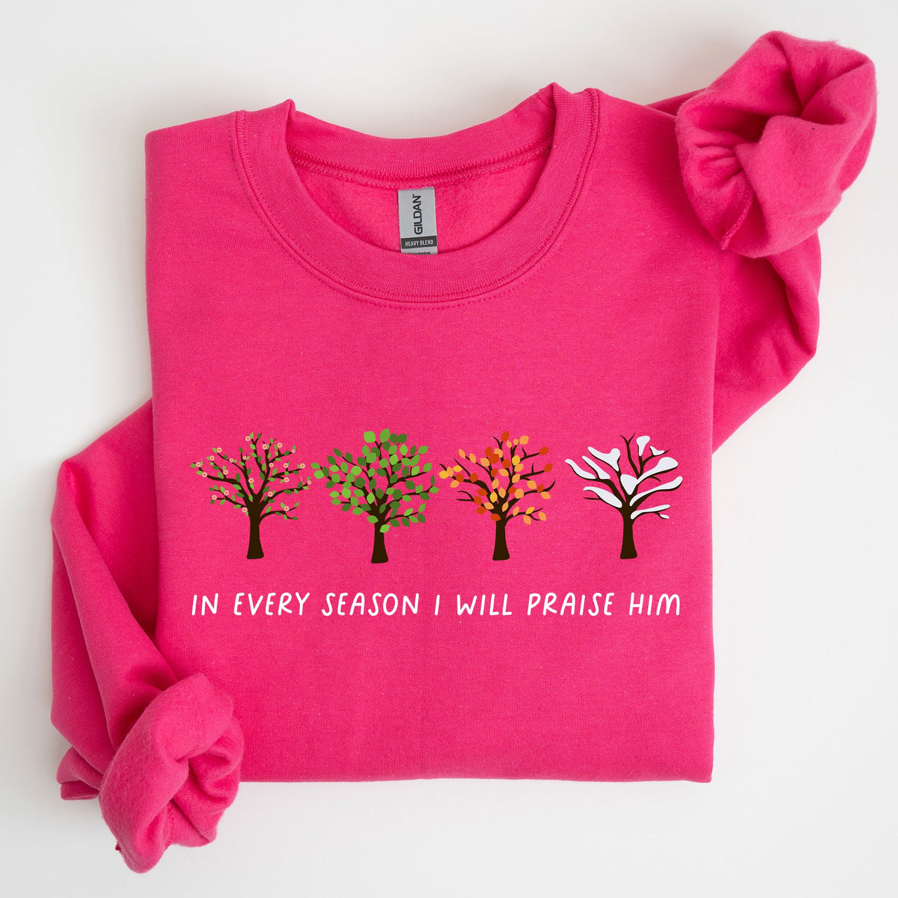 In Every Season I Will Praise Him Jesus Love Christian Faith Bible Truths Christian Symbol Sweatshirt
