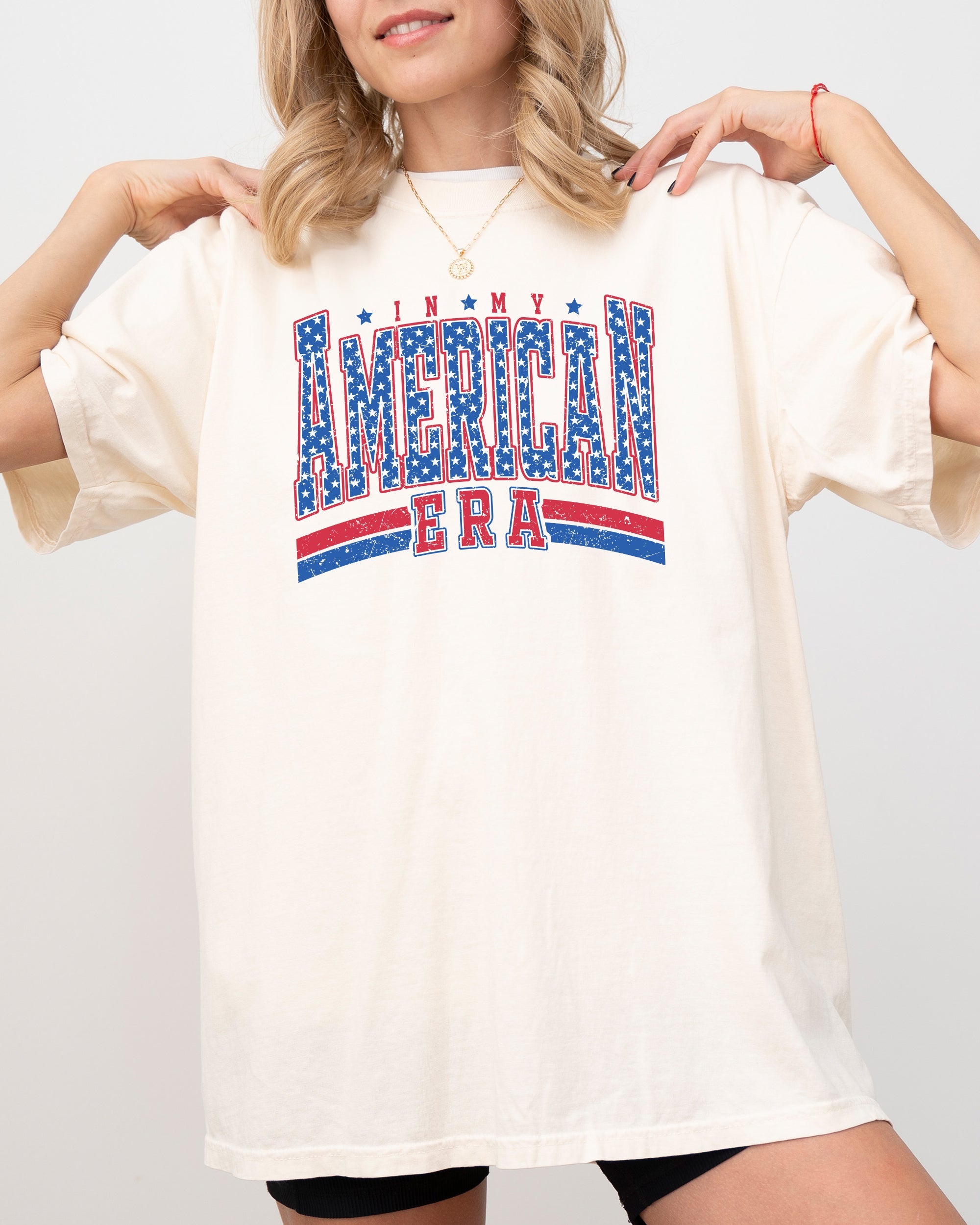 In My American Era Retro Patriotic Independence Day Fourth Of July Concert Music Comfort Colors Tee