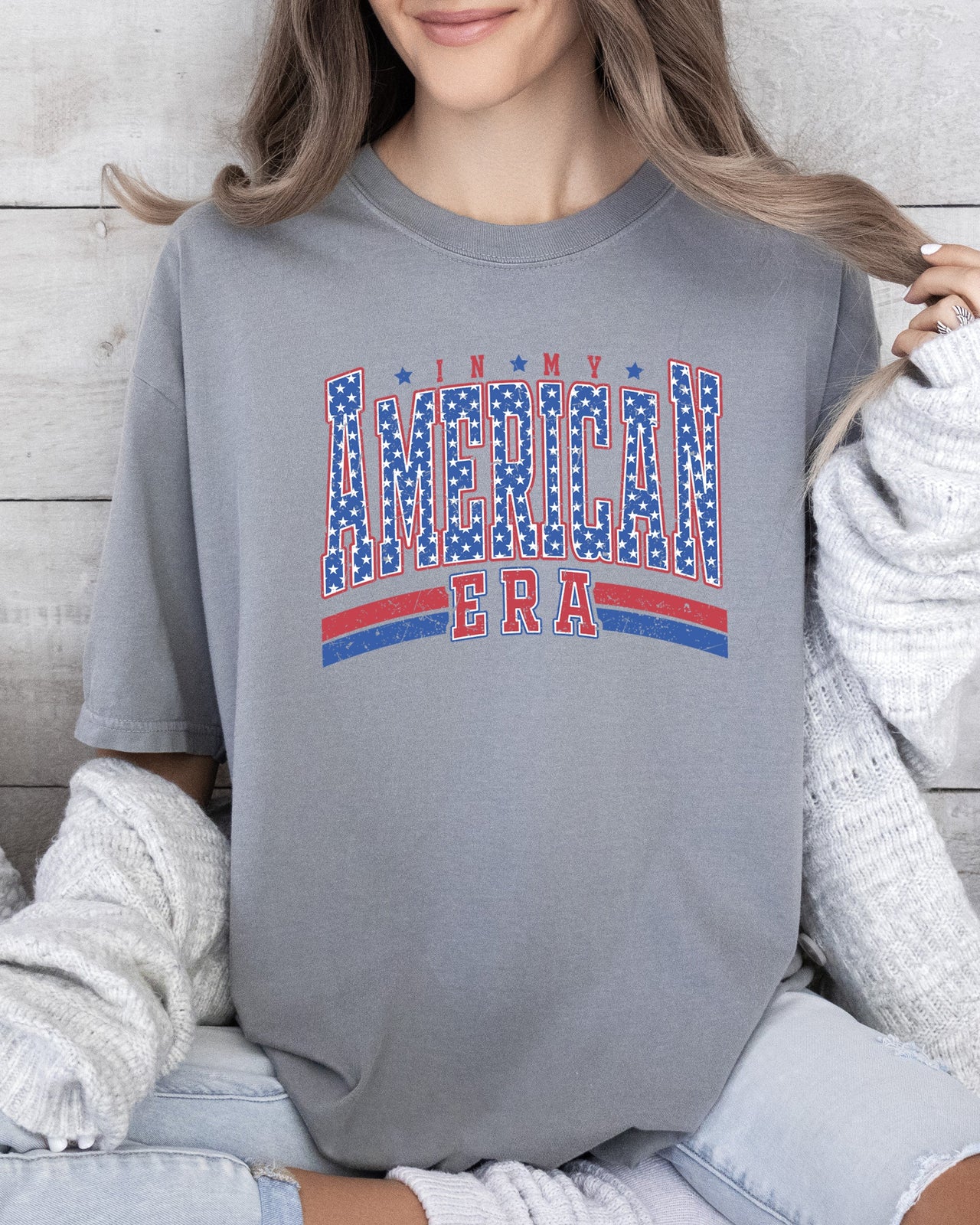 In My American Era Retro Patriotic Independence Day Fourth Of July Concert Music Comfort Colors Tee
