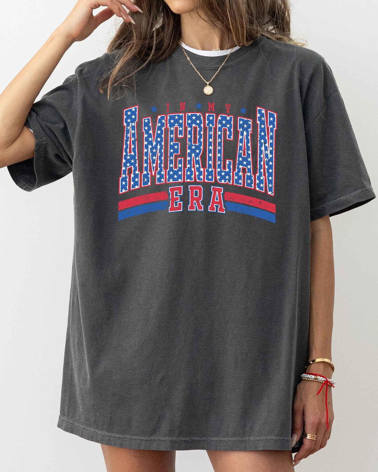 In My American Era Retro Patriotic Independence Day Fourth Of July Concert Music Comfort Colors Tee