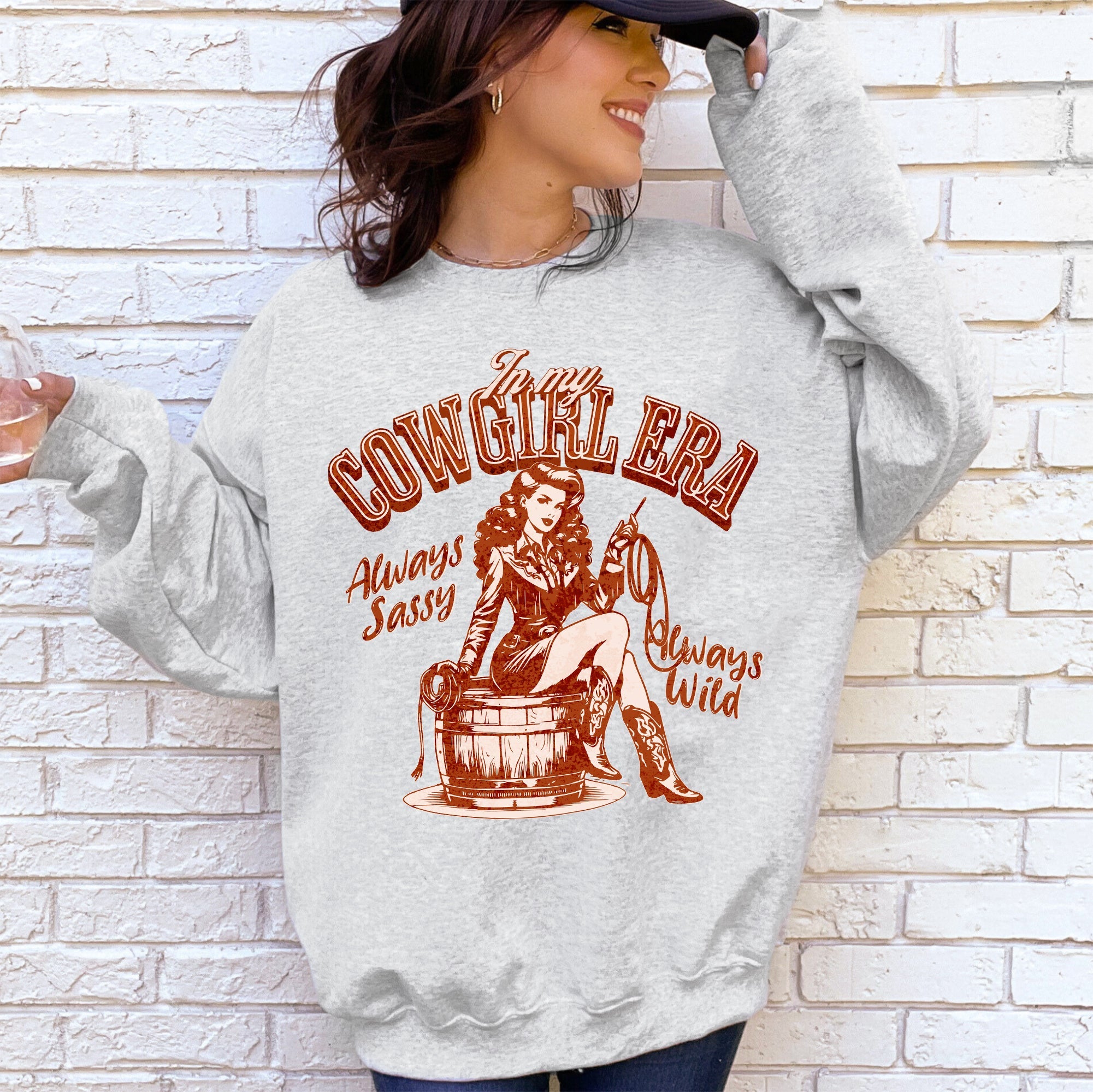 In My Cowgirl Era Sassy Western Country Cozy Fleece Everyday Ride Ready Western Lifestyle Sweatshirt