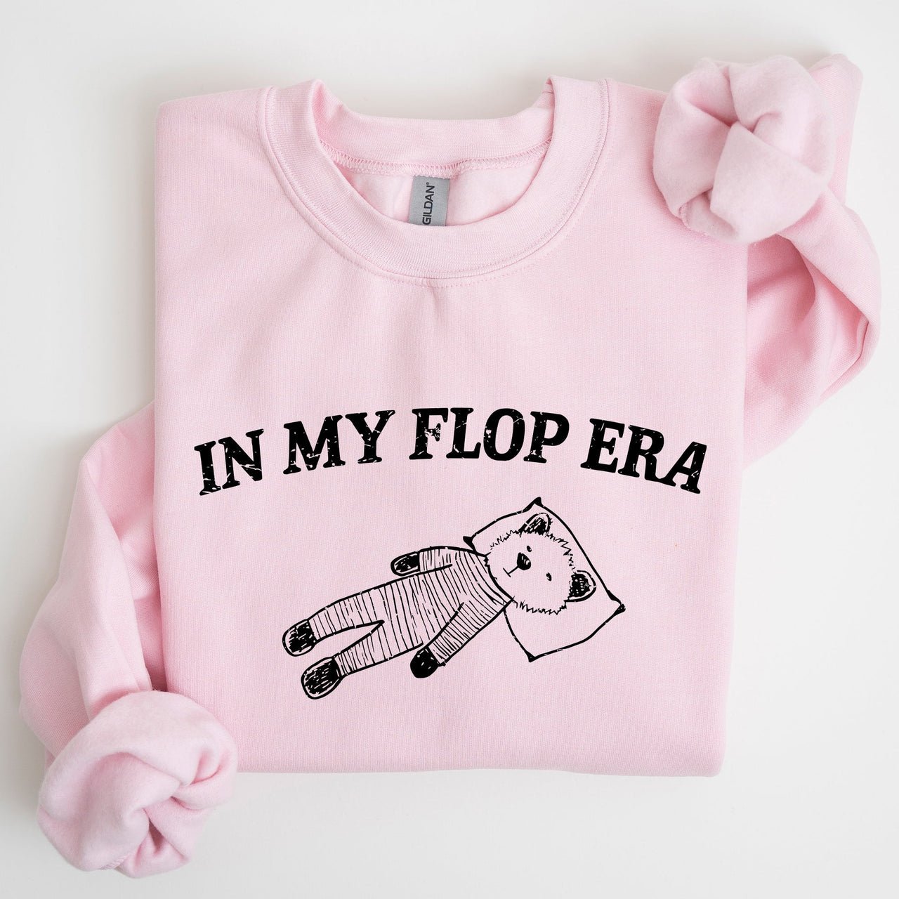 In My Flop Era Bear Meme Aesthetic Signature Edition Cozy Vintage Playful Premium Sweatshirt
