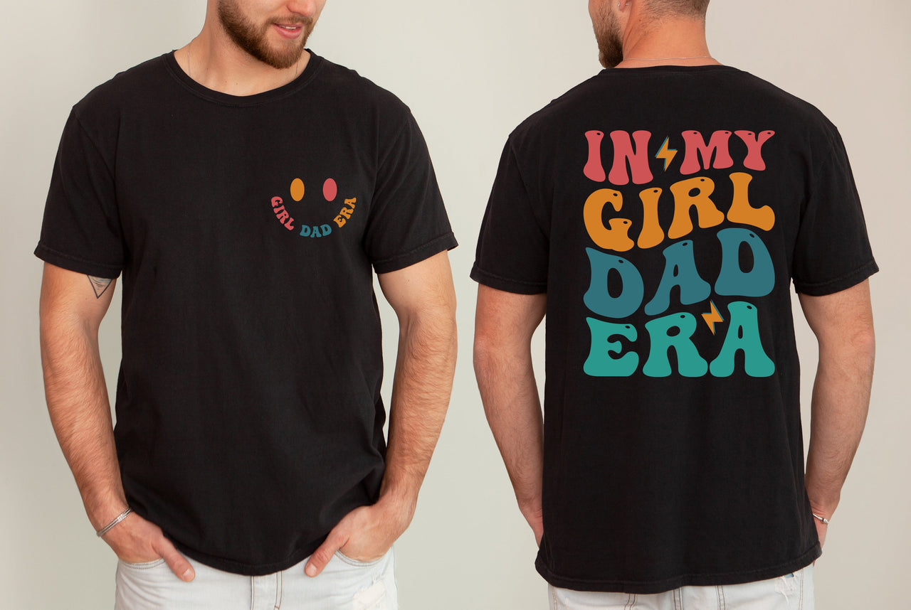 In My Girl Dad Era Husband Father's Day Gender Reveal Baby Shower Comfort Colors Tee