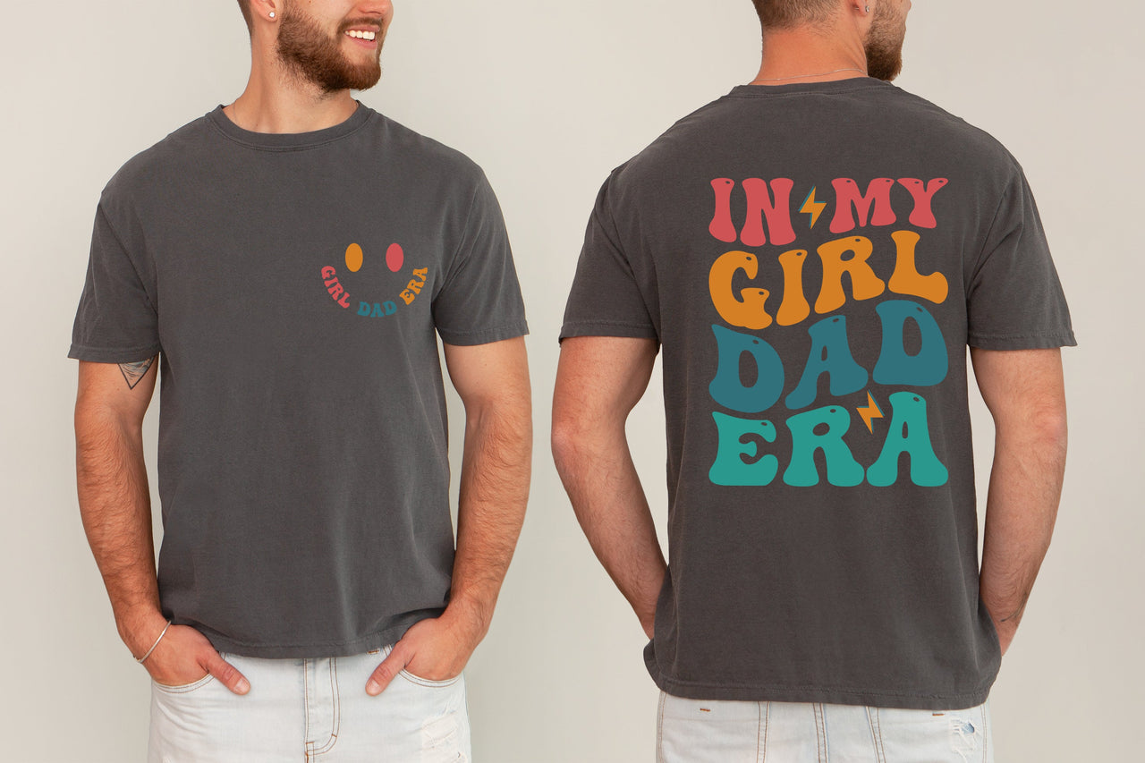 In My Girl Dad Era Husband Father's Day Gender Reveal Baby Shower Comfort Colors Tee