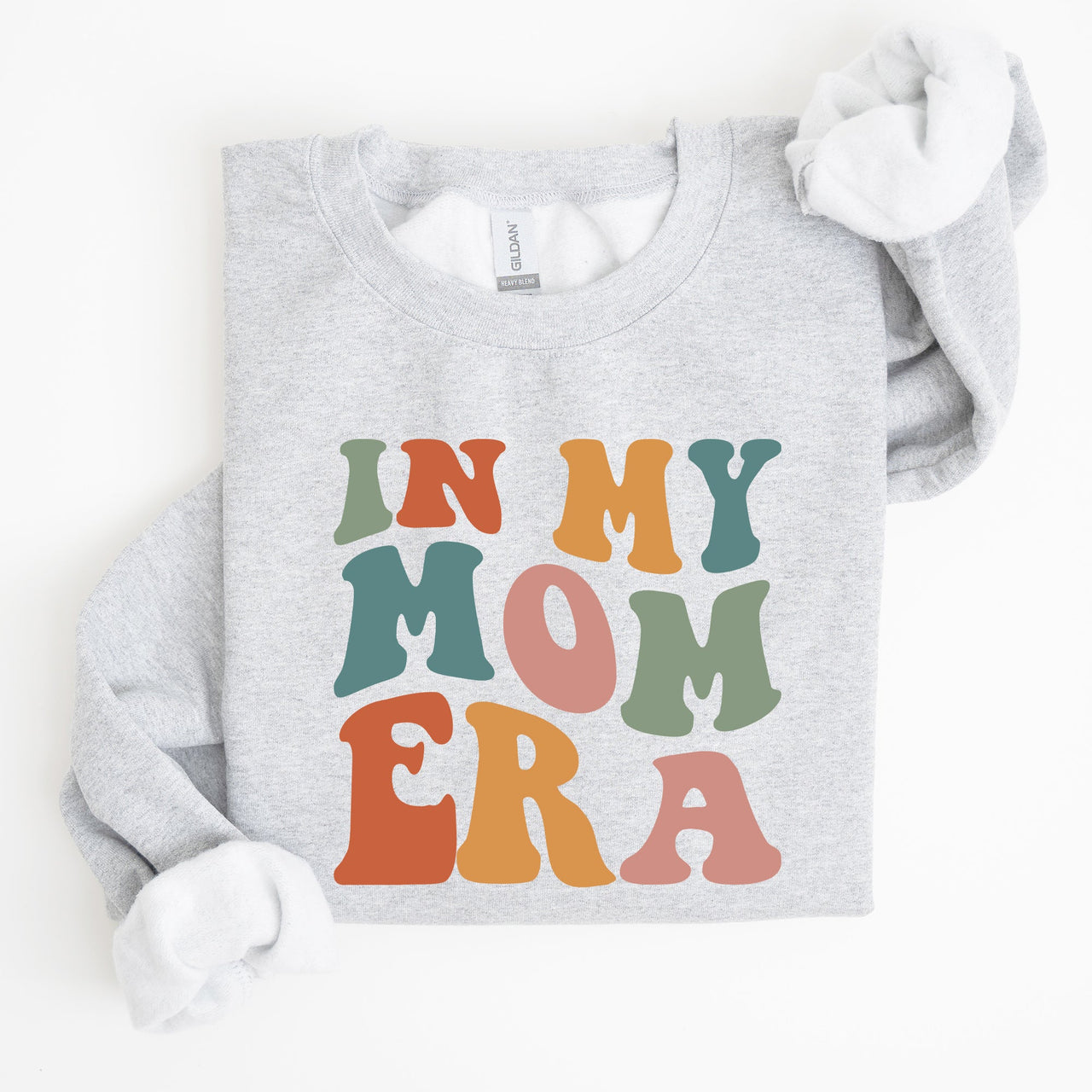 In My Mom Era Mother's Day Colorful Heart Graphic Cozy Fleece Ultra Lined Sweatshirt