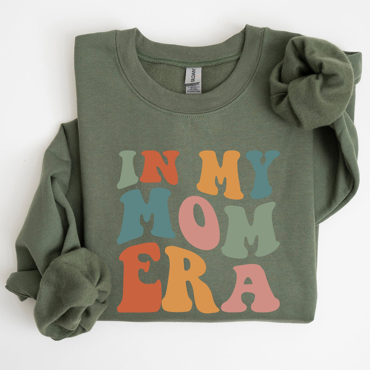 In My Mom Era Mother's Day Colorful Heart Graphic Cozy Fleece Ultra Lined Sweatshirt