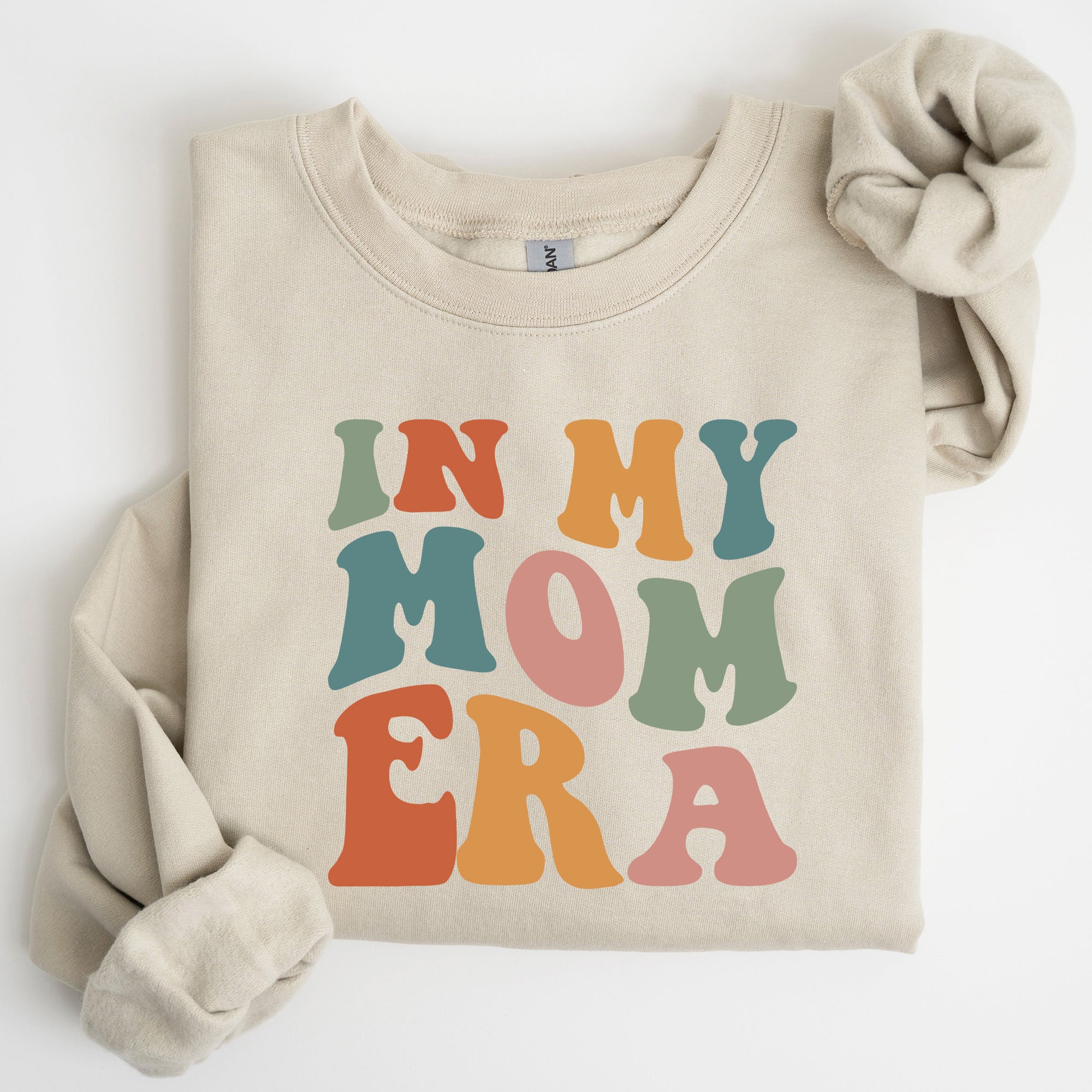 In My Mom Era Mother's Day Colorful Heart Graphic Cozy Fleece Ultra Lined Sweatshirt