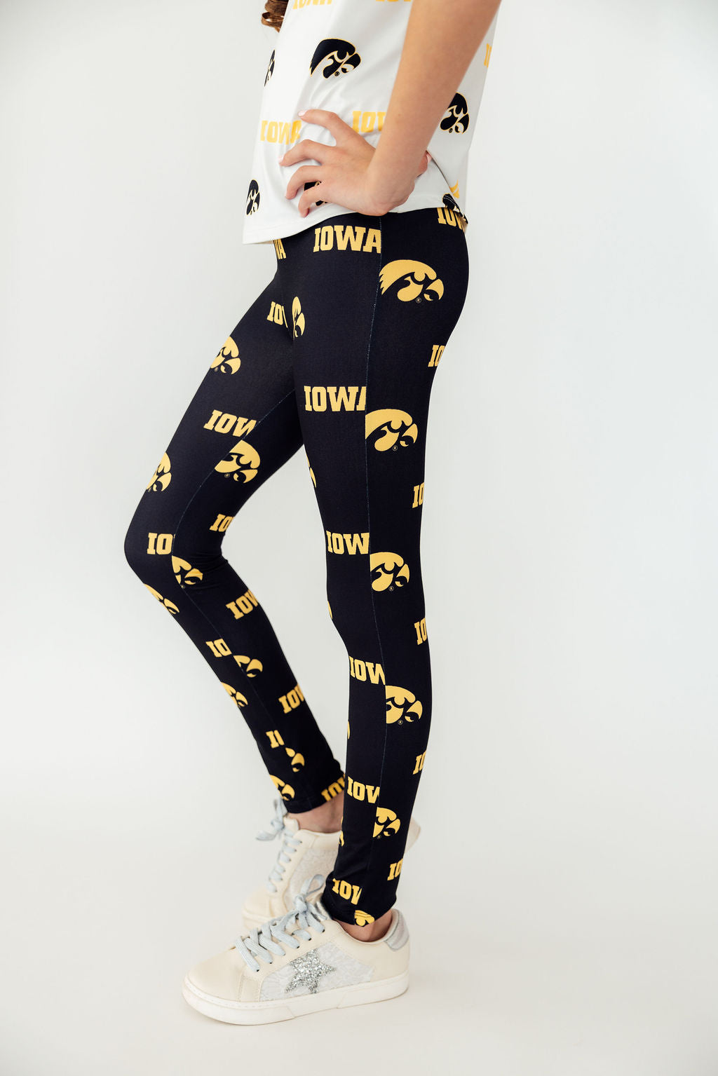 Iowa Black Tigerhawk Leggings