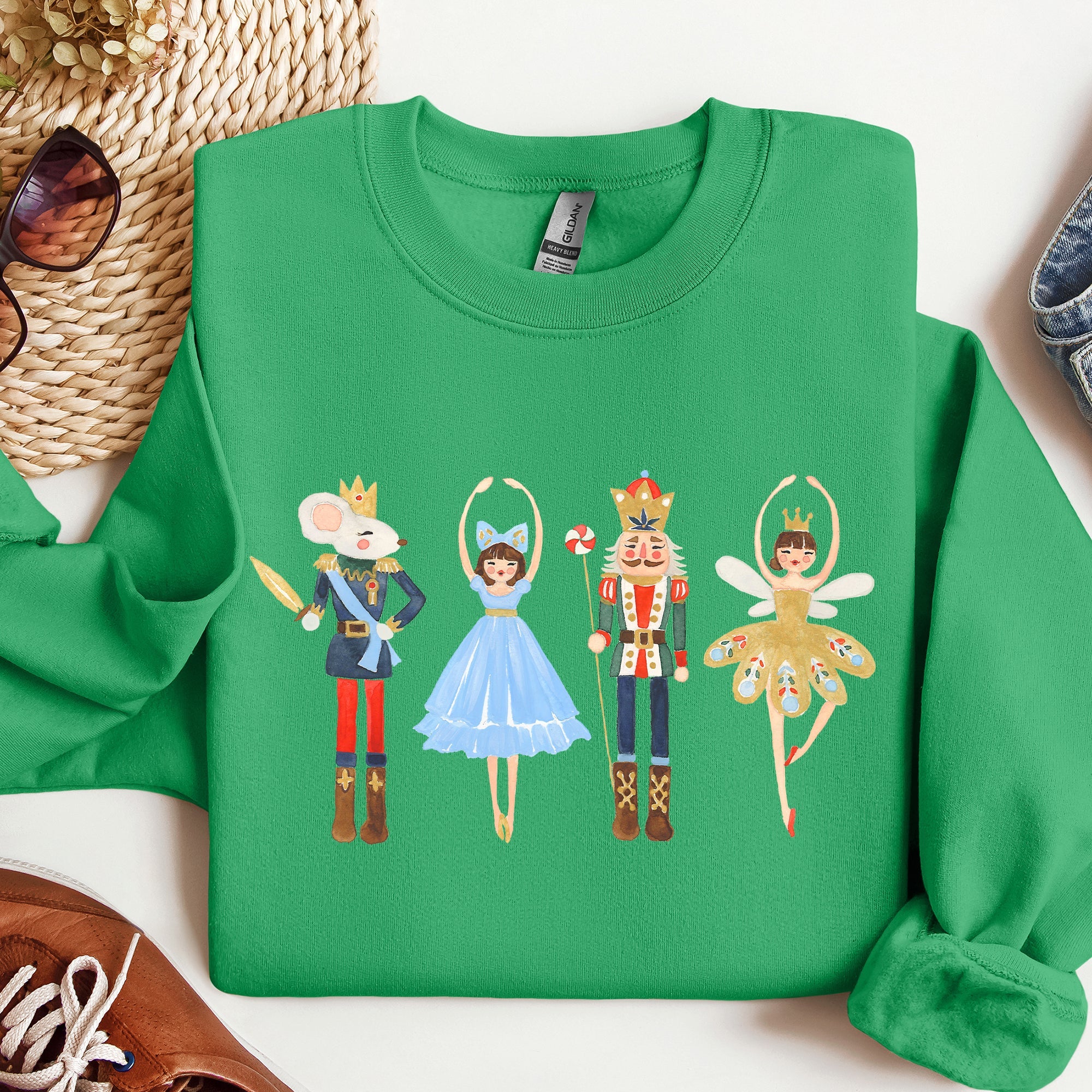 Nutcracker Ballet Christmas Scene Artwork Inspires Festive Ornaments And Classic Dance Imagery Sweatshirt