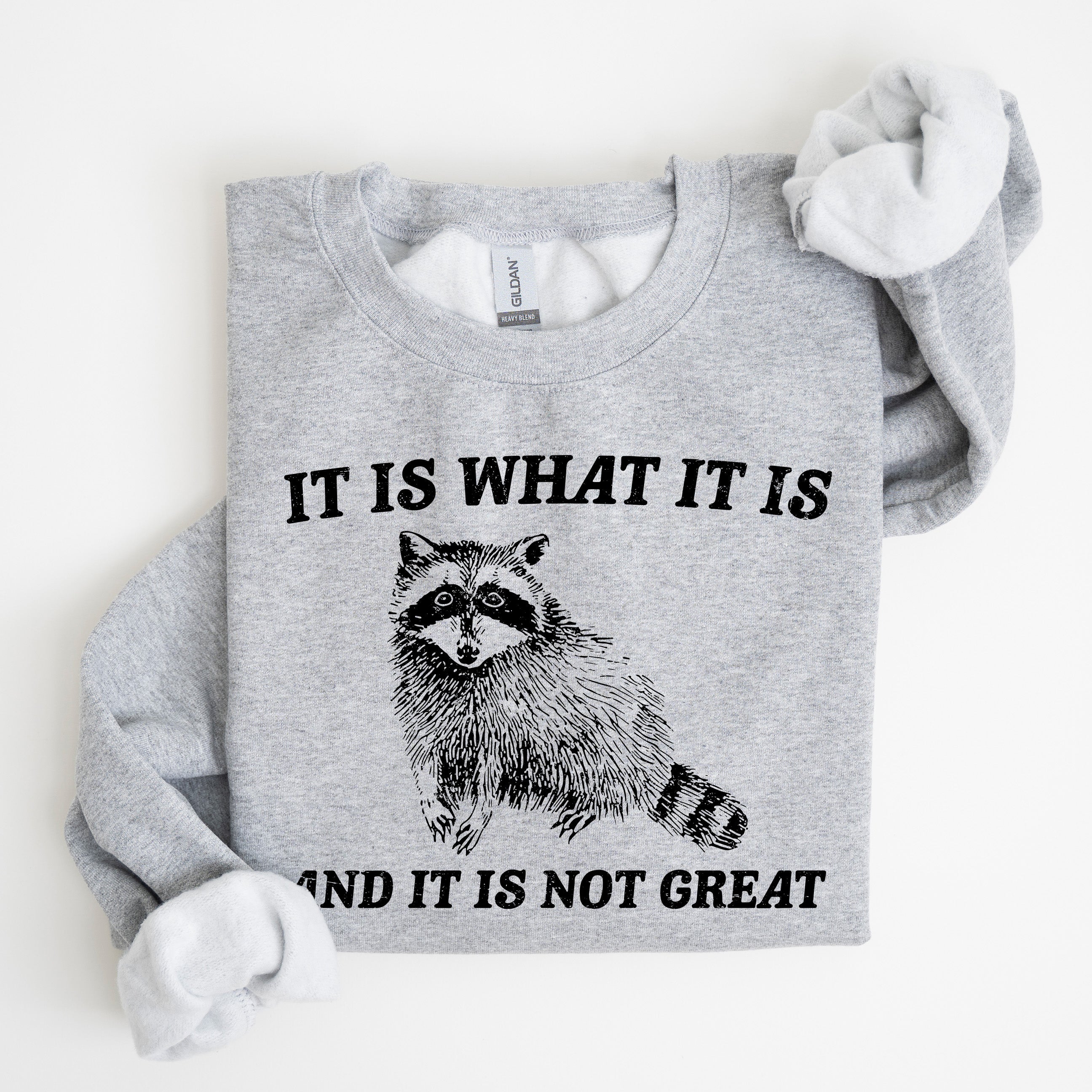 It Is What It Is And It Is Not Great Raccoon Trash Panda Meme Edition Sweatshirt