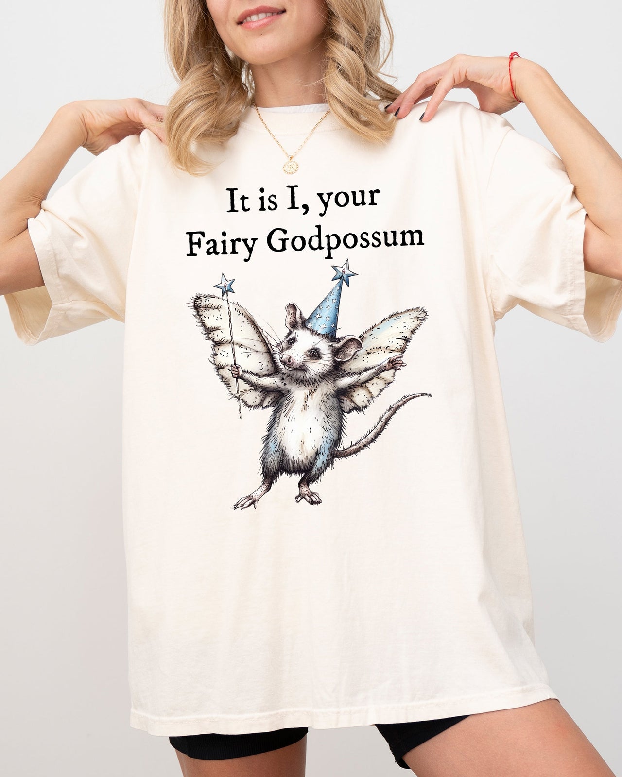 It Is I, Your Fairy Godpossum Opossum Meme That Whimsically Celebrates Quirky Critter Love And Memes Comfort Colors Tee