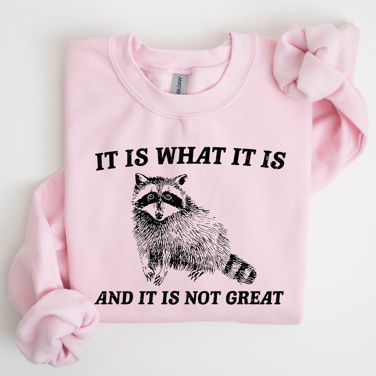 It Is What It Is And It Is Not Great Raccoon Funny Limited Edition Comfort Colors Everyday Casual Wear Sweatshirt